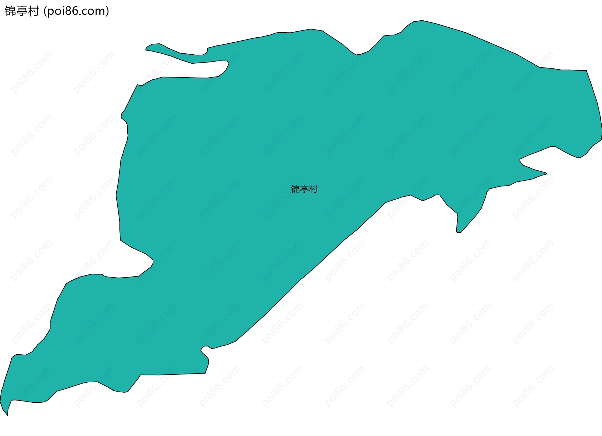 锦亭村边界地图
