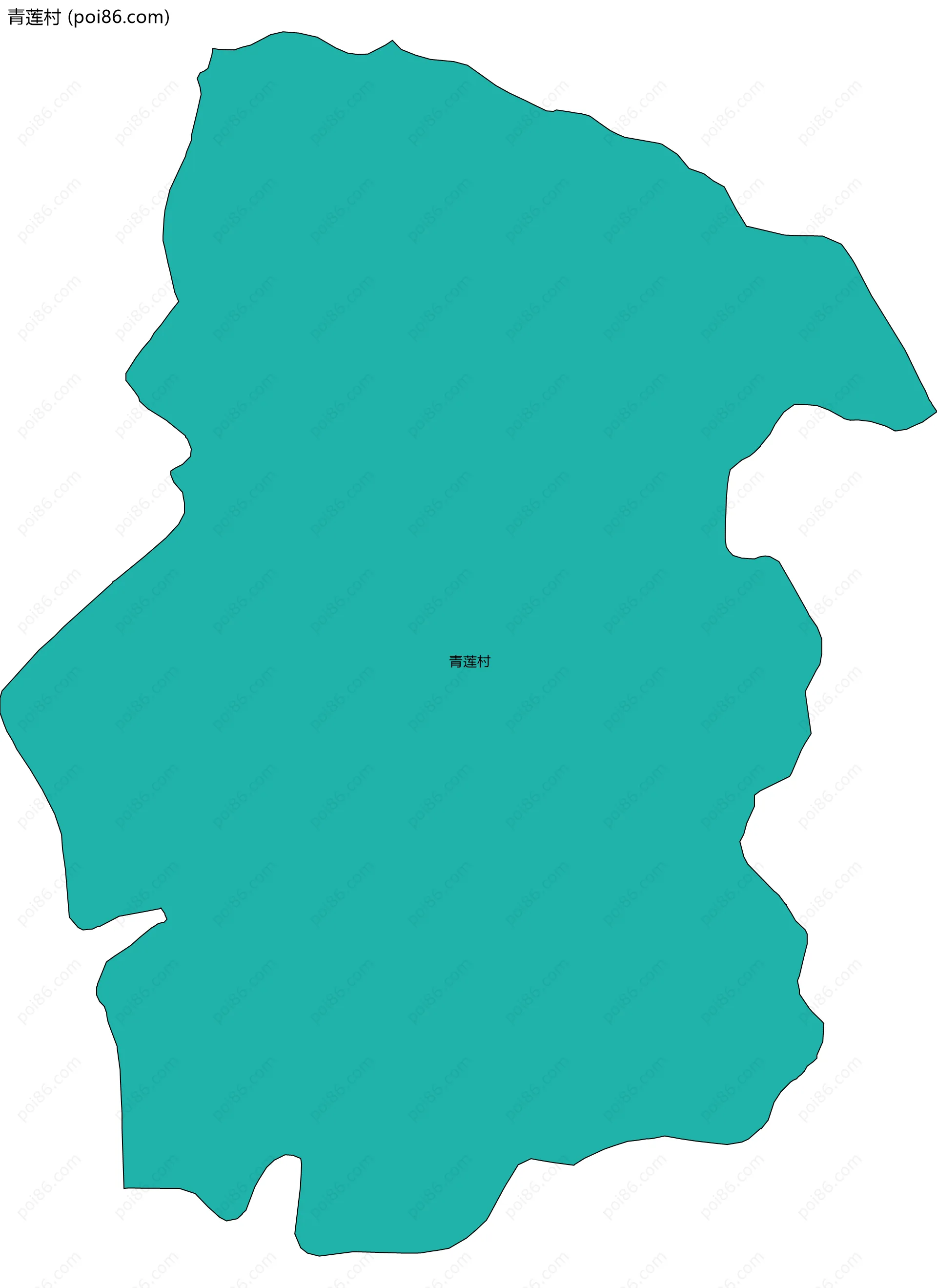 青莲村边界地图