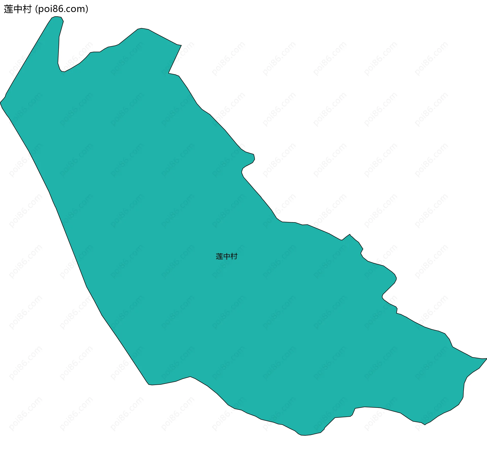 莲中村边界地图