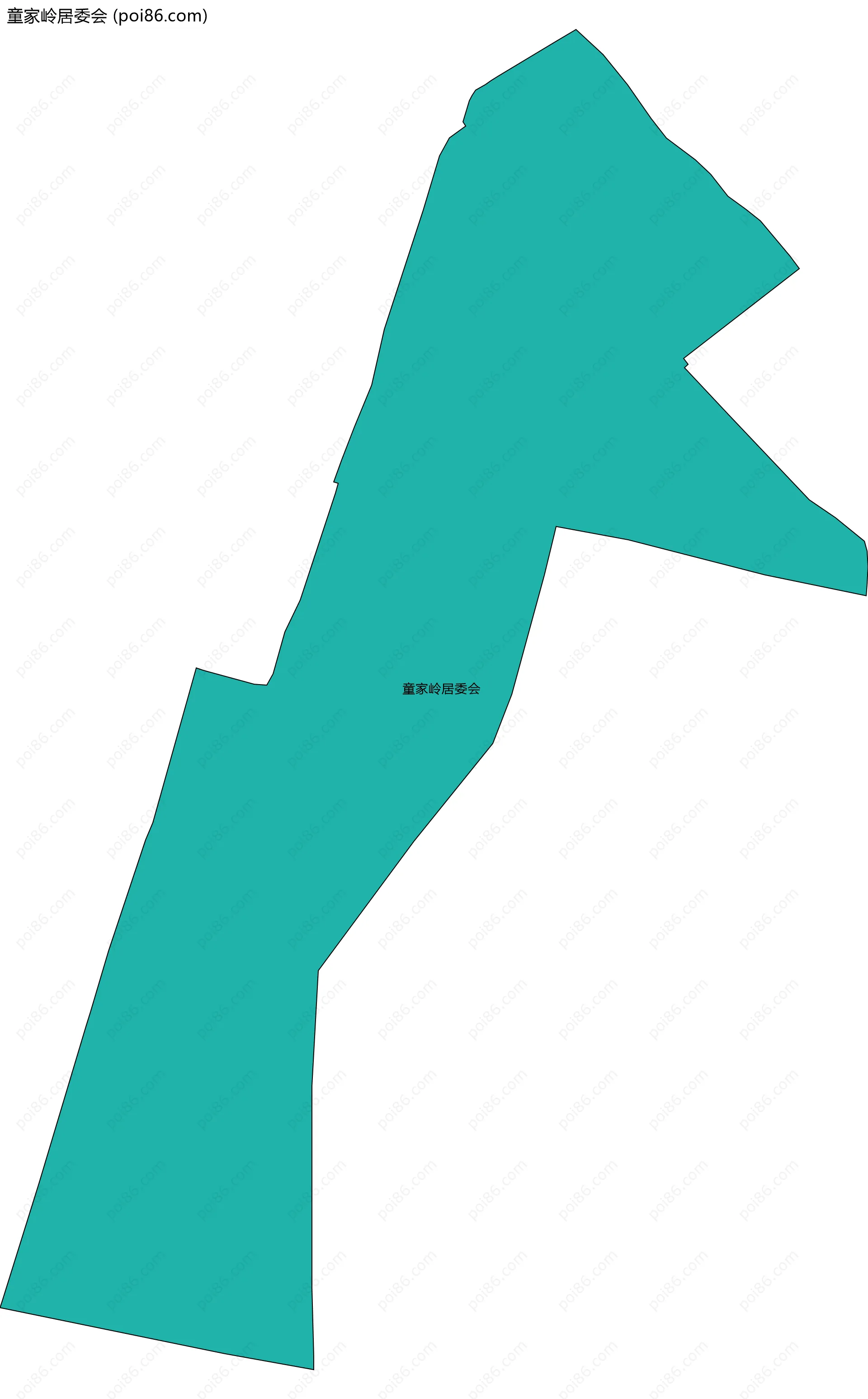 童家岭居委会边界地图