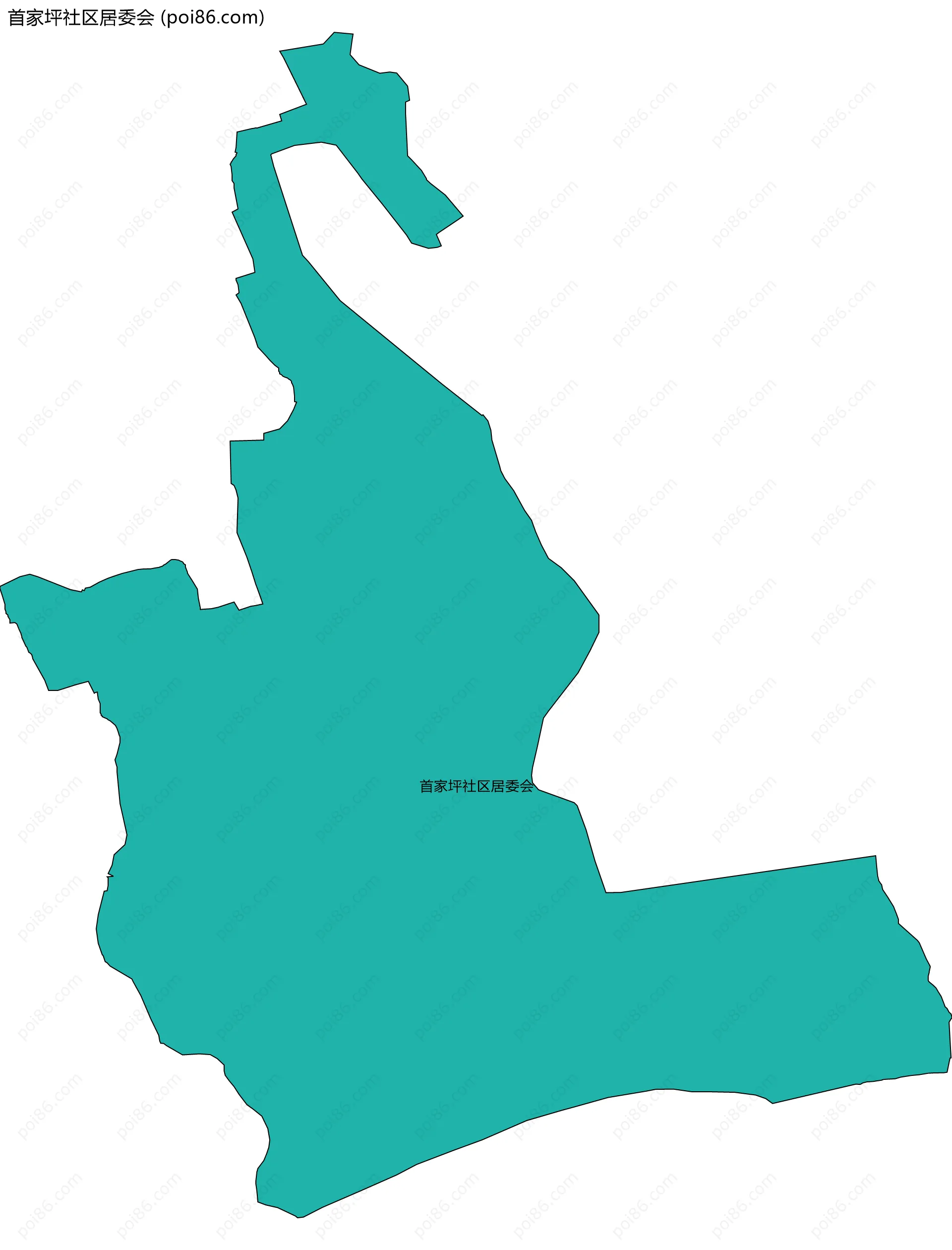 首家坪社区居委会边界地图