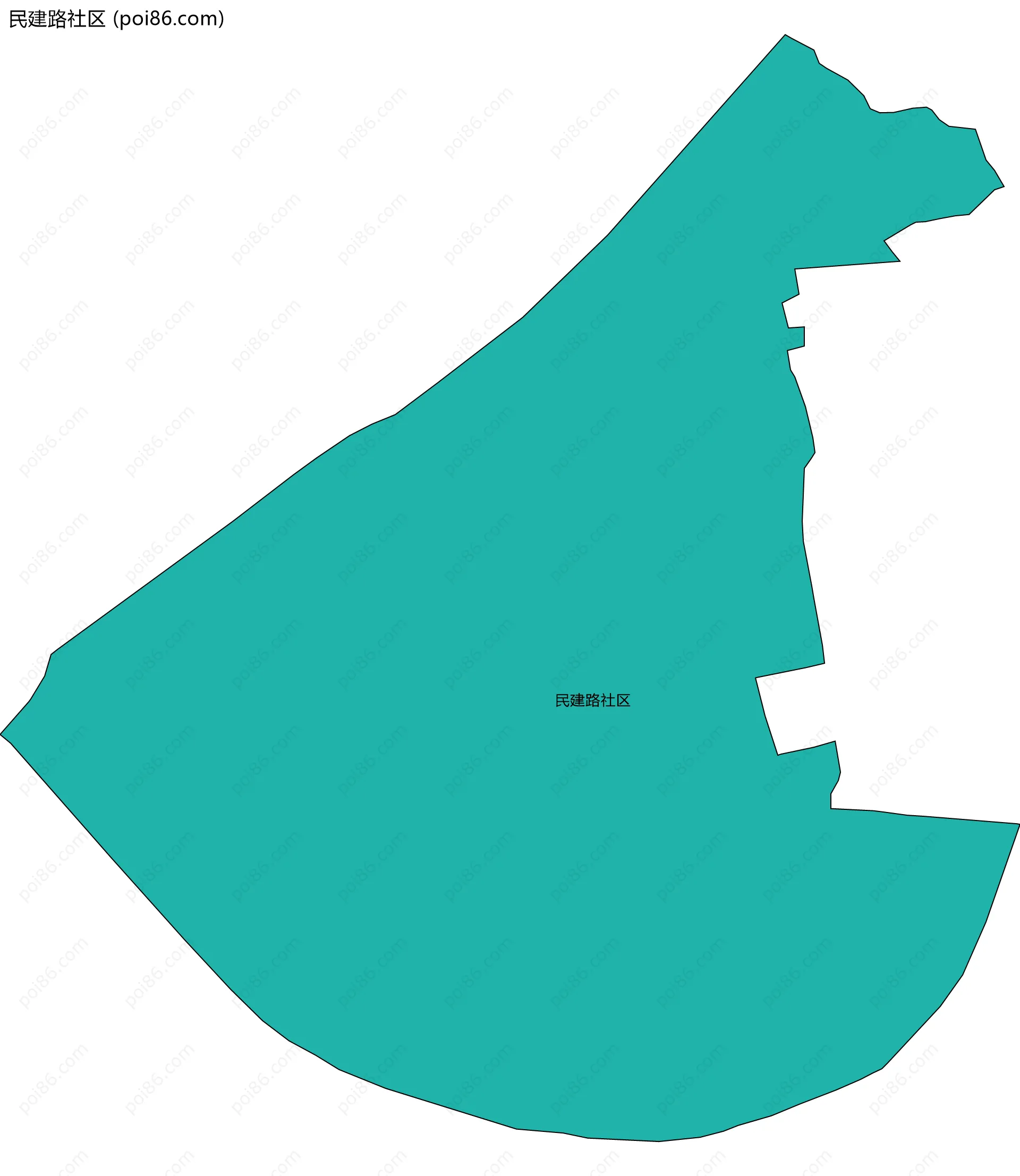 民建路社区边界地图