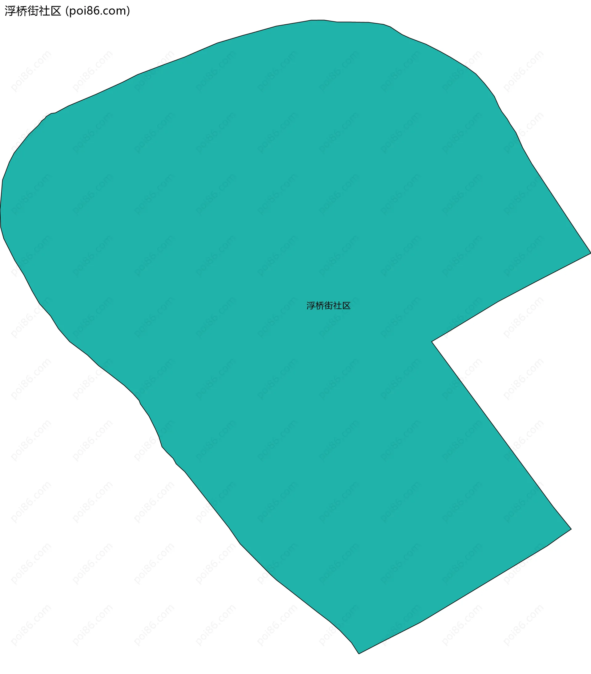 浮桥街社区边界地图