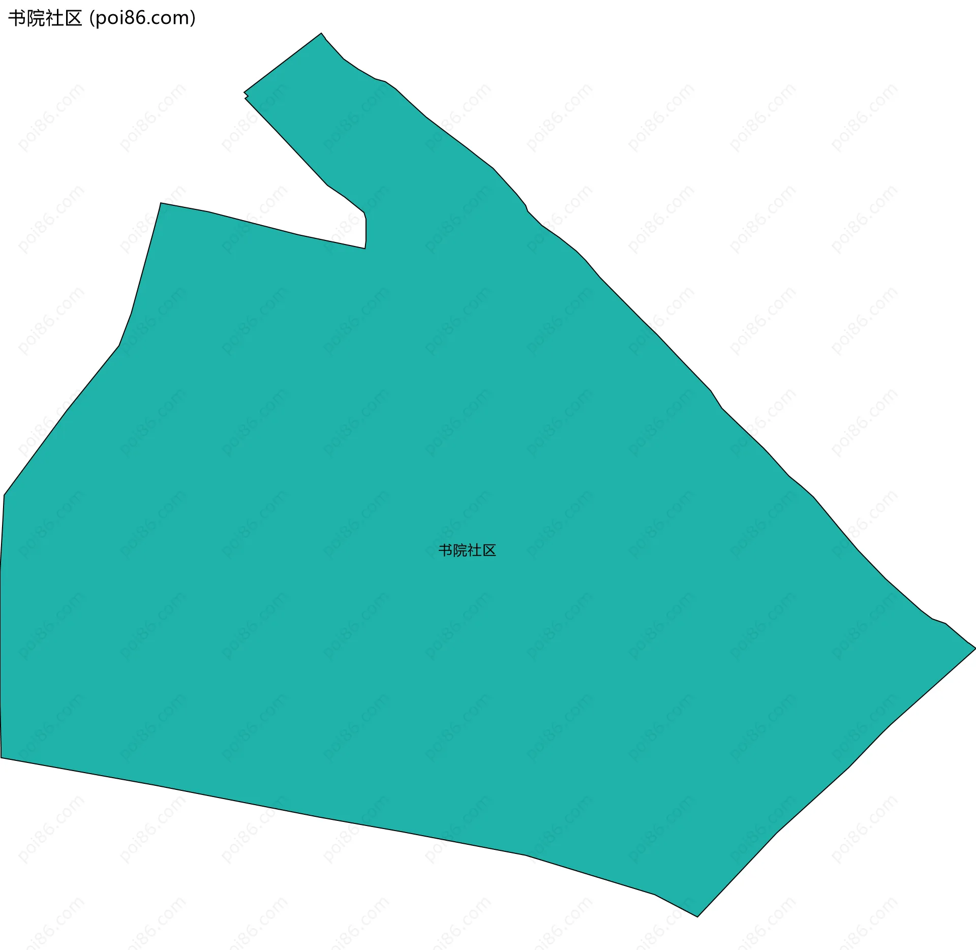 书院社区边界地图