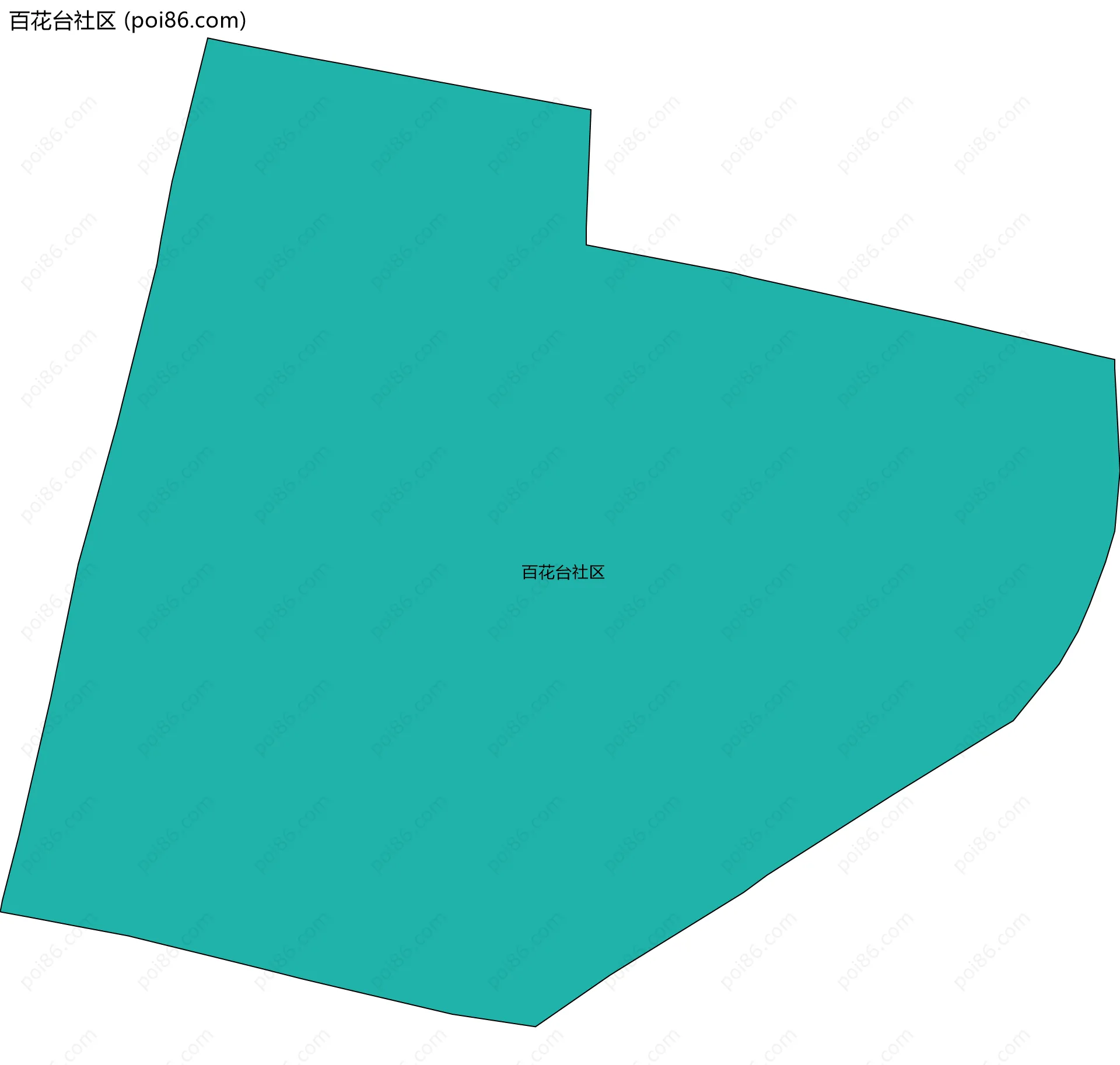 百花台社区边界地图