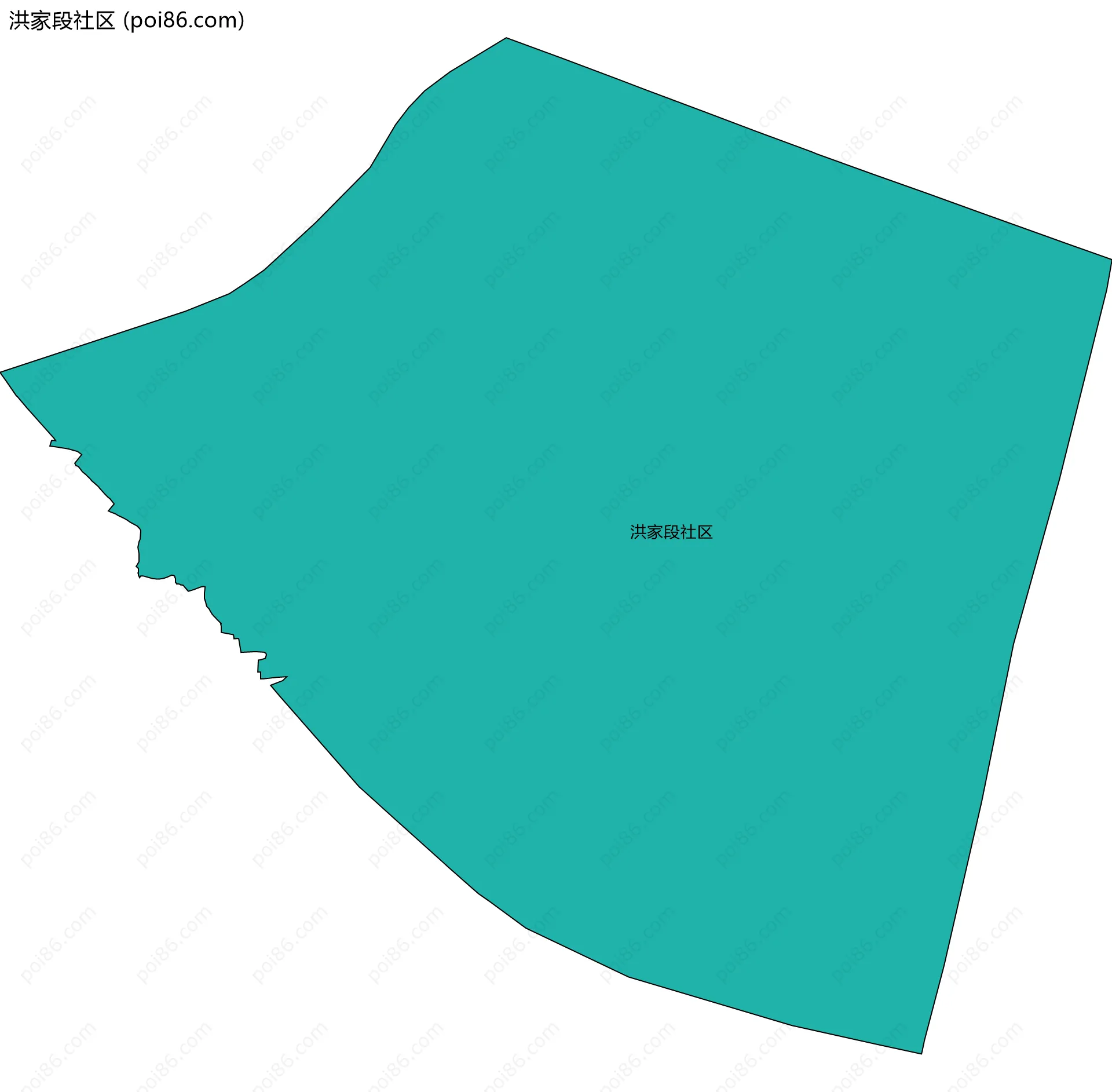 洪家段社区边界地图