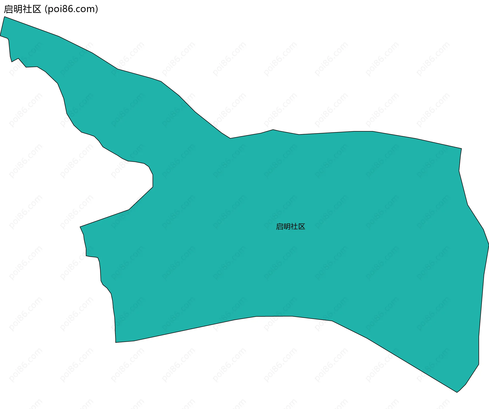 启明社区边界地图