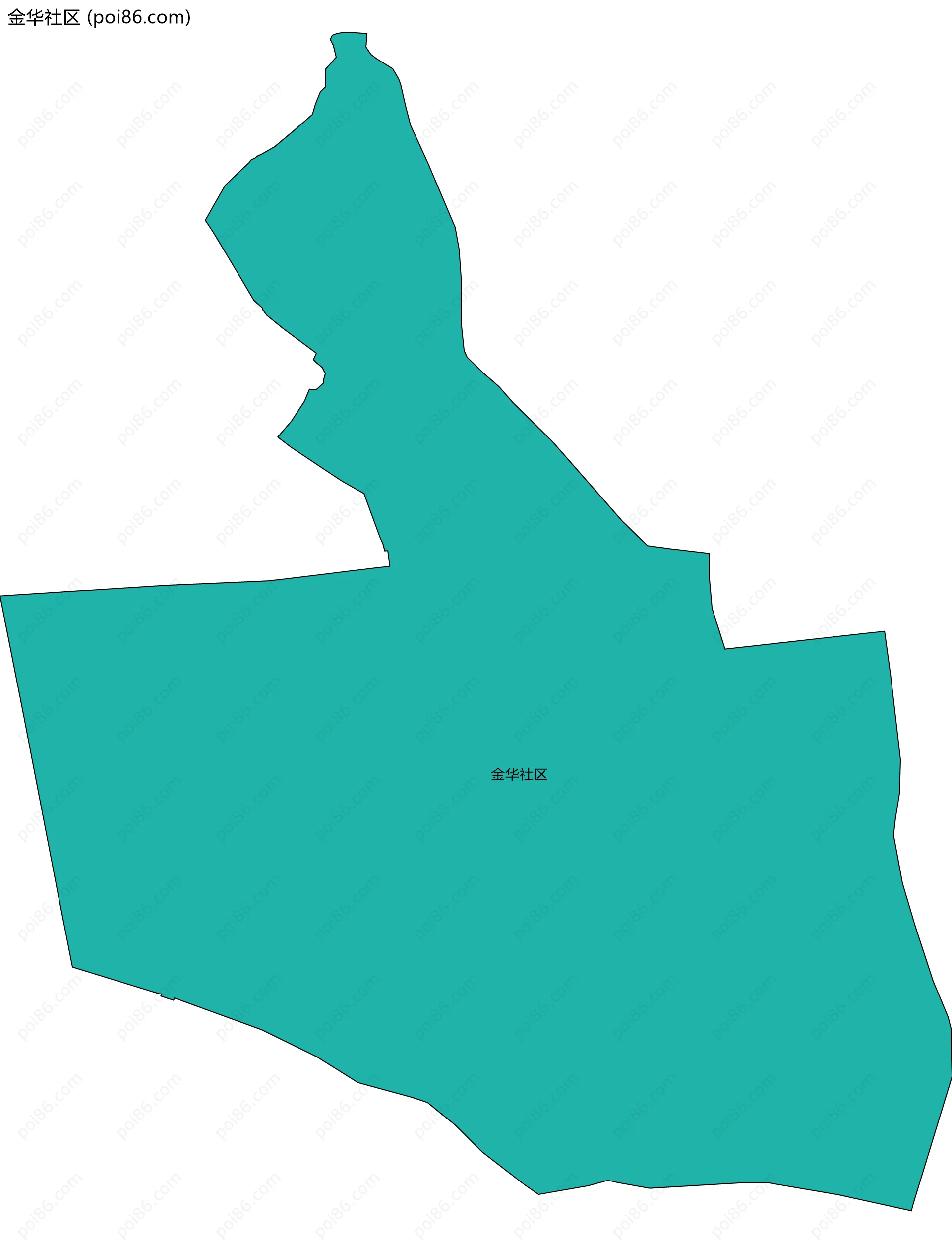 金华社区边界地图