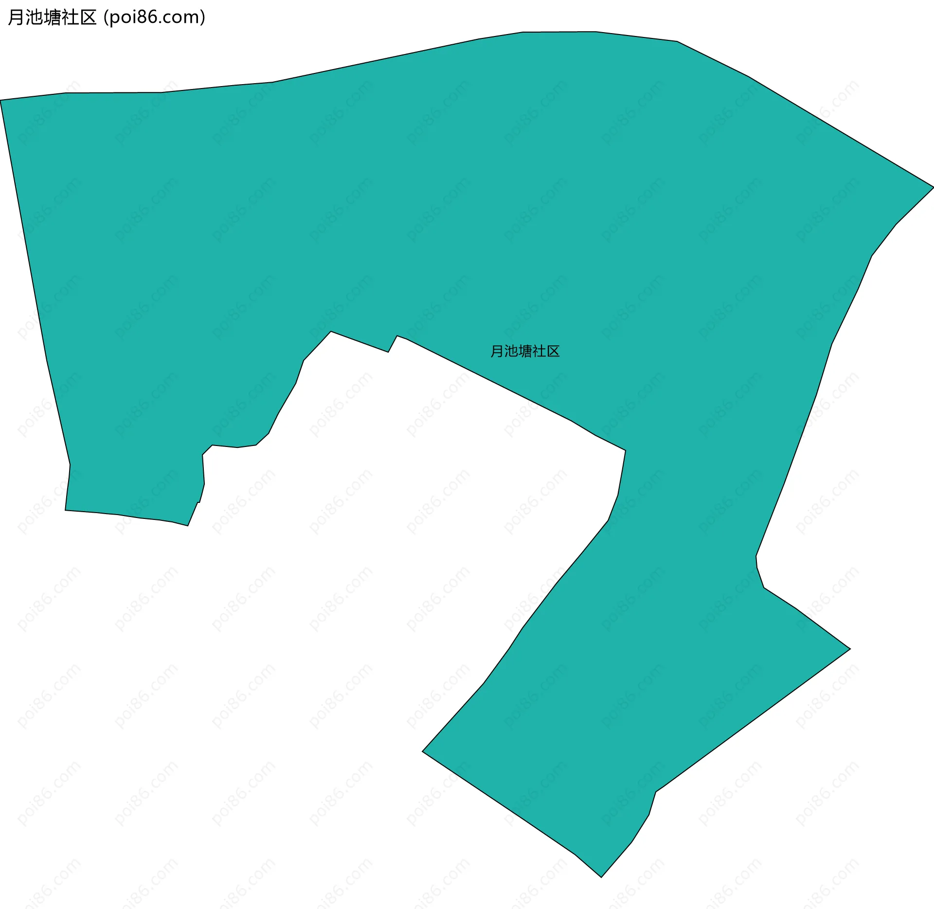 月池塘社区边界地图