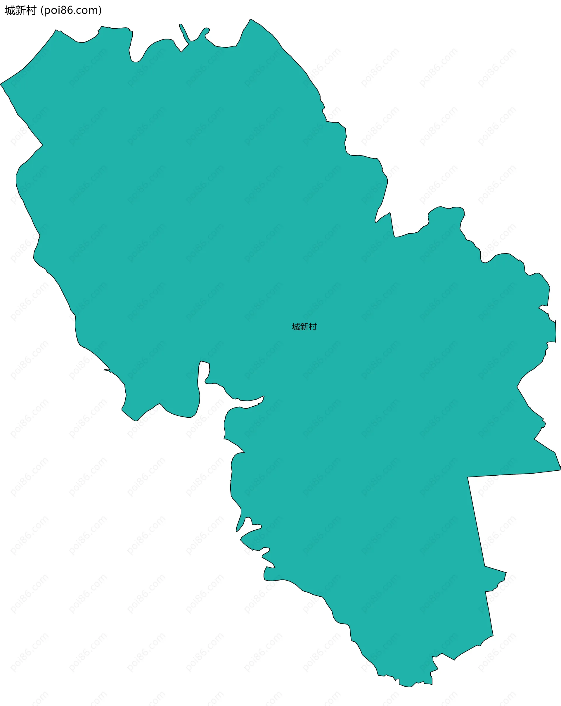 城新村边界地图