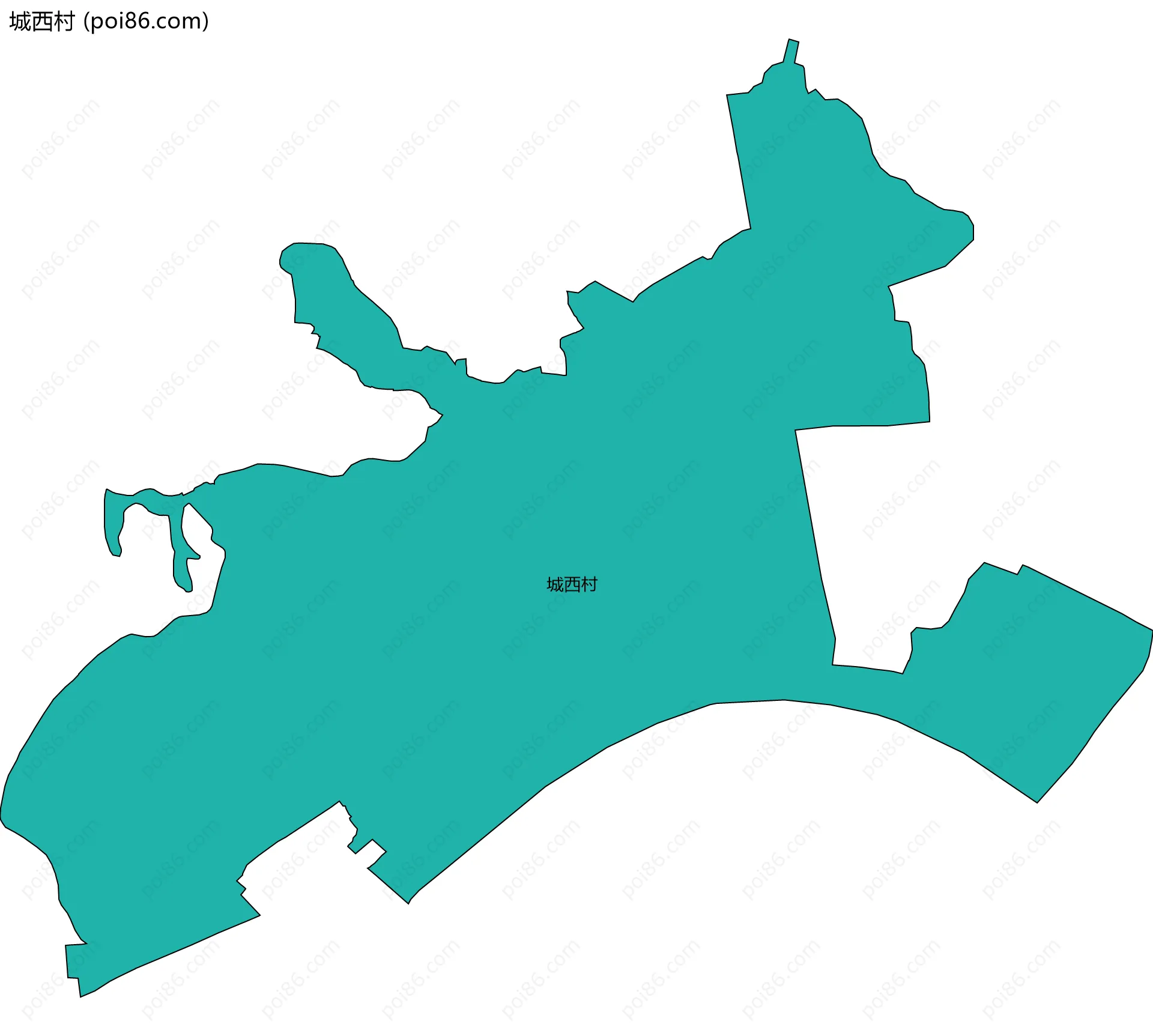 城西村边界地图