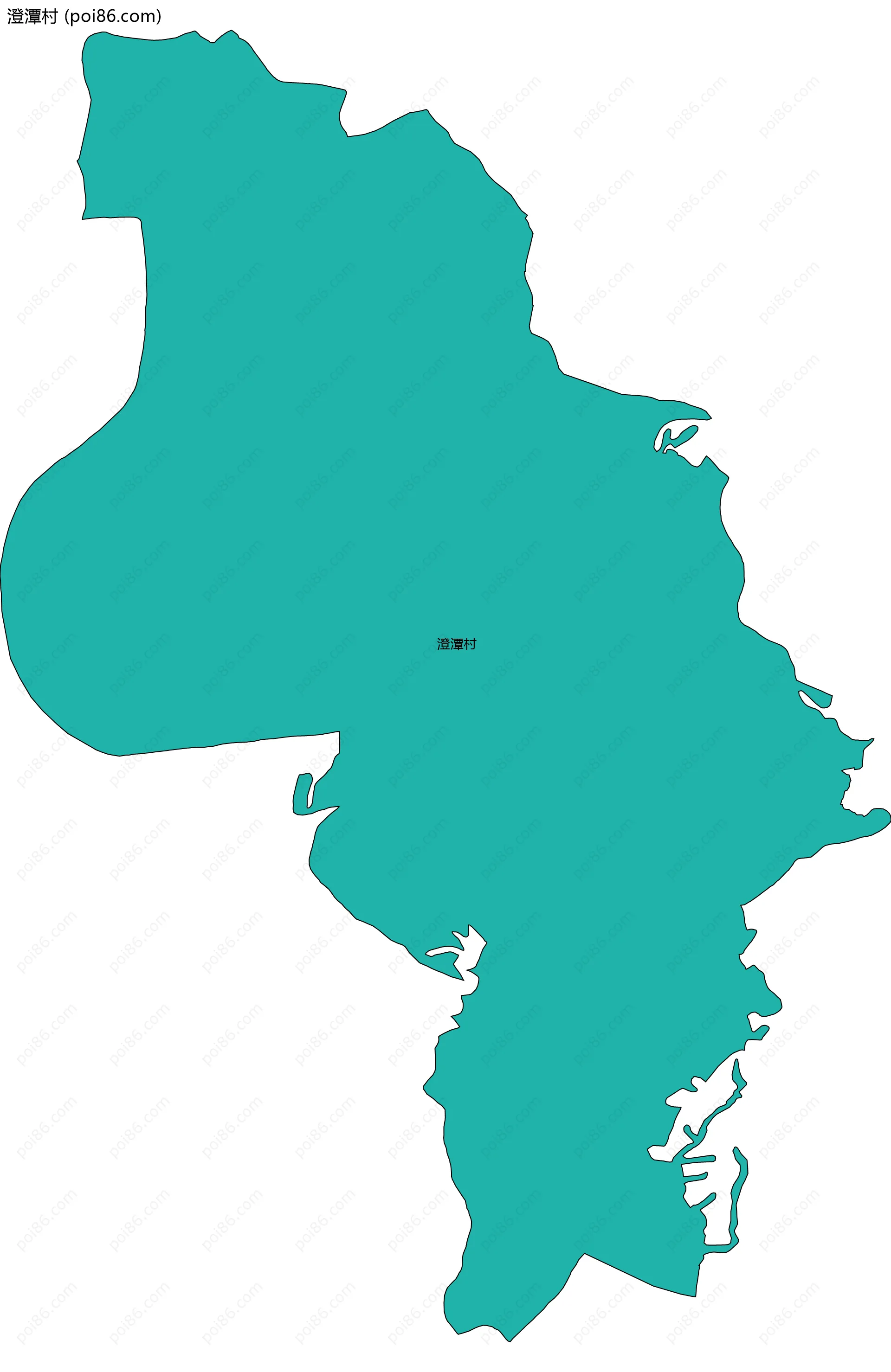 澄潭村边界地图