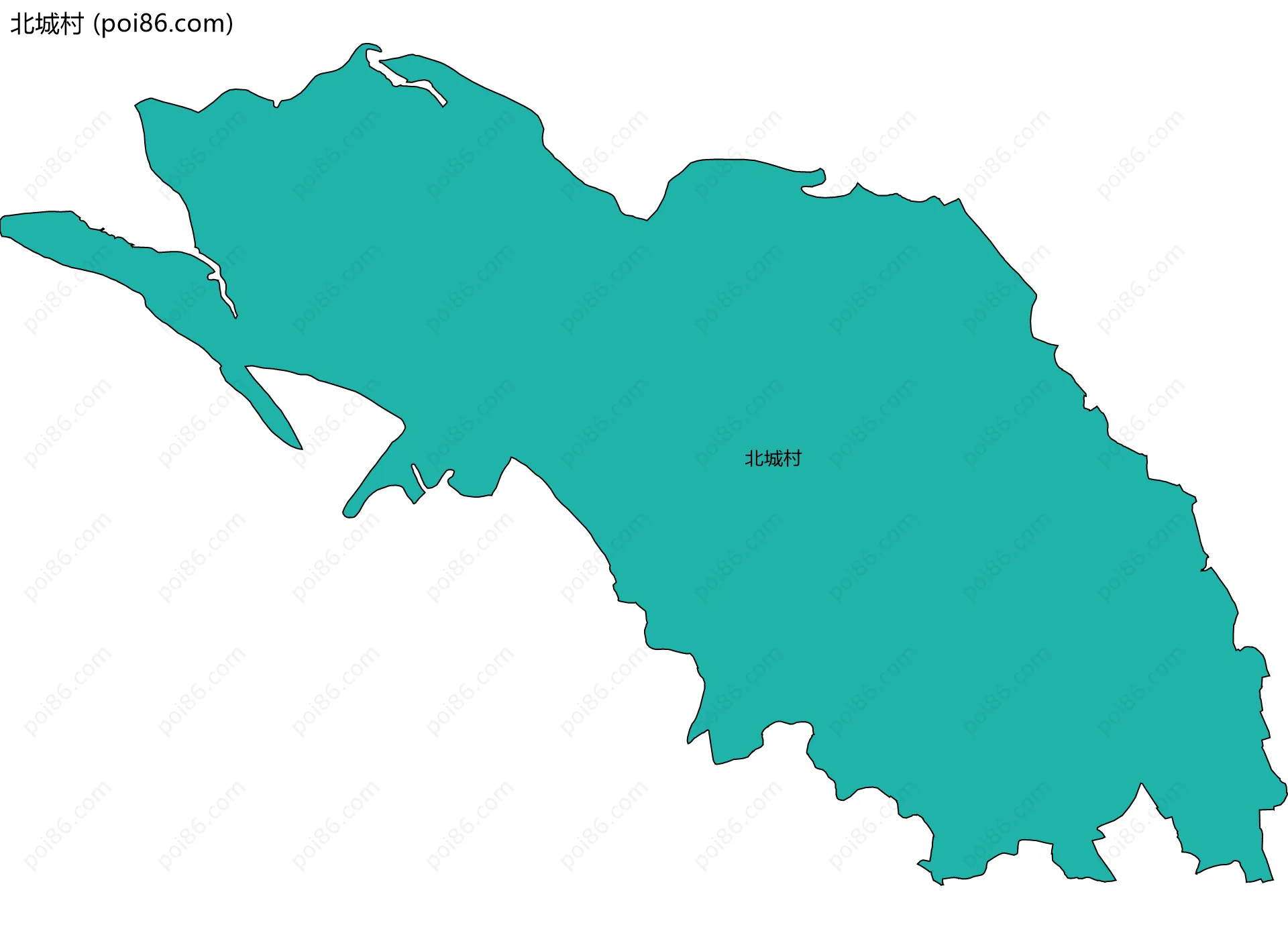 北城村边界地图