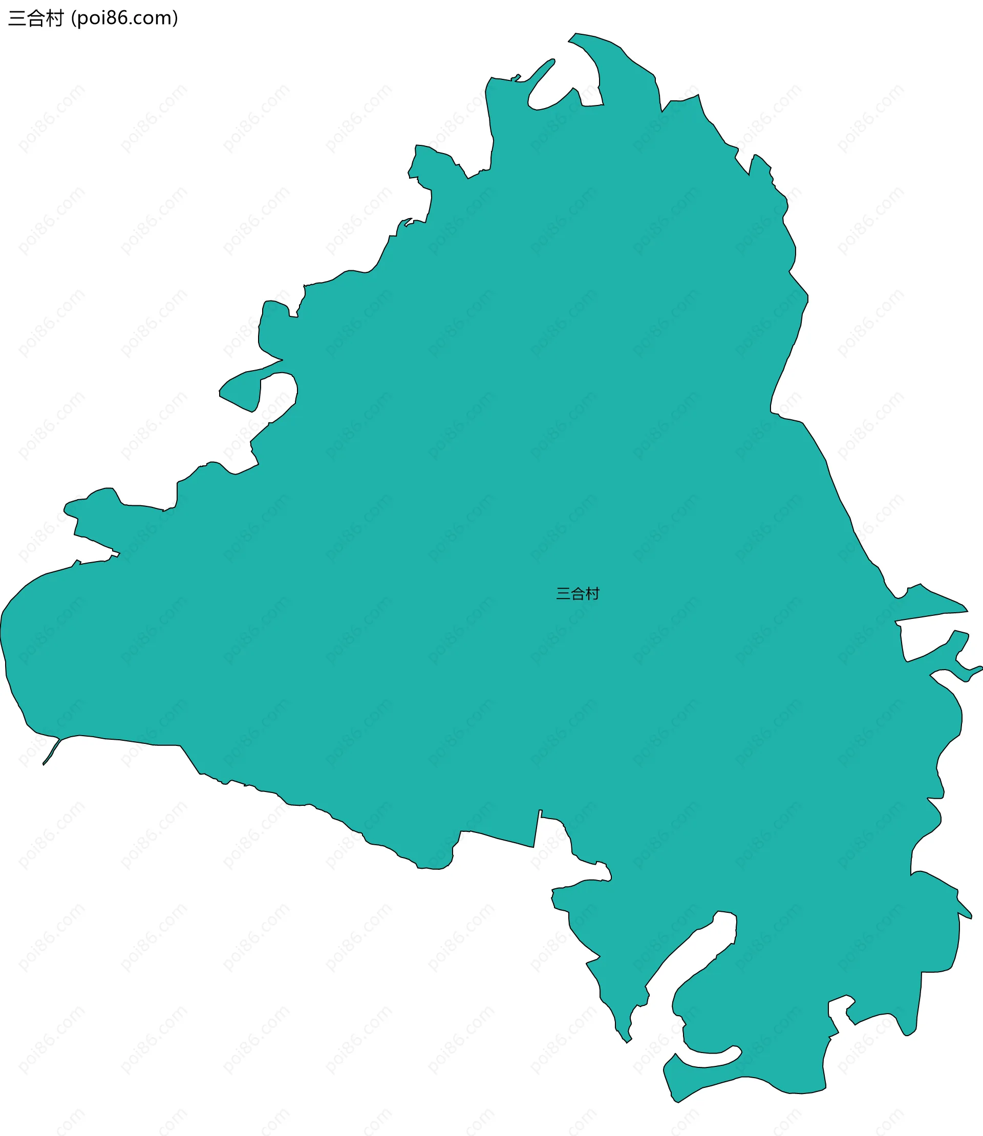 三合村边界地图