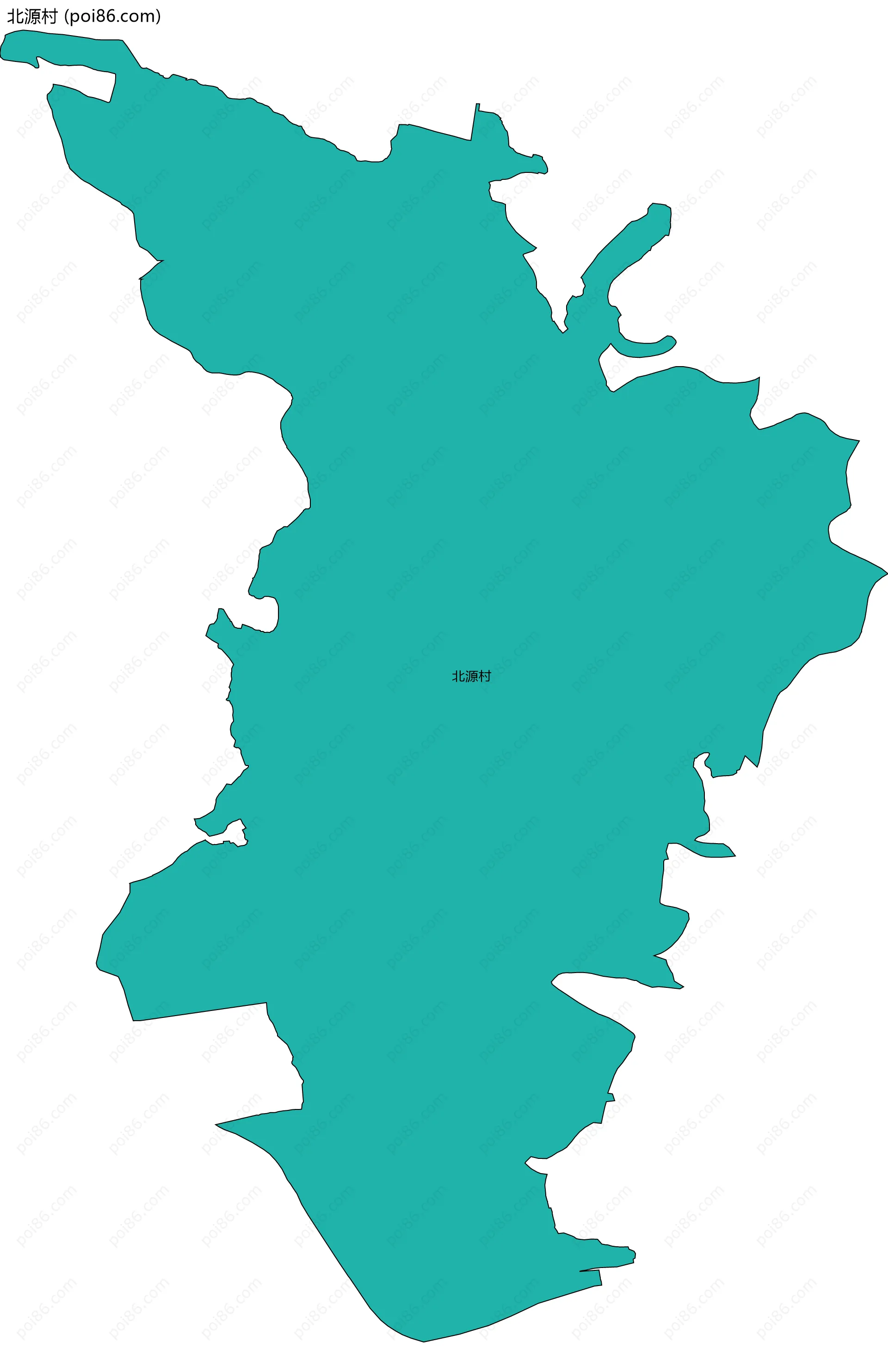 北源村边界地图