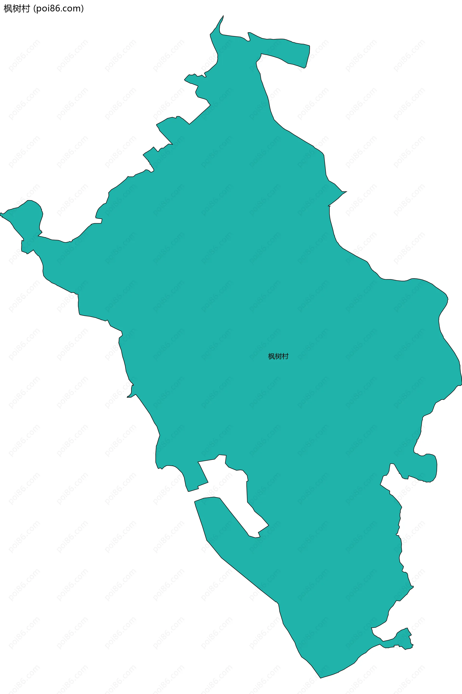 枫树村边界地图