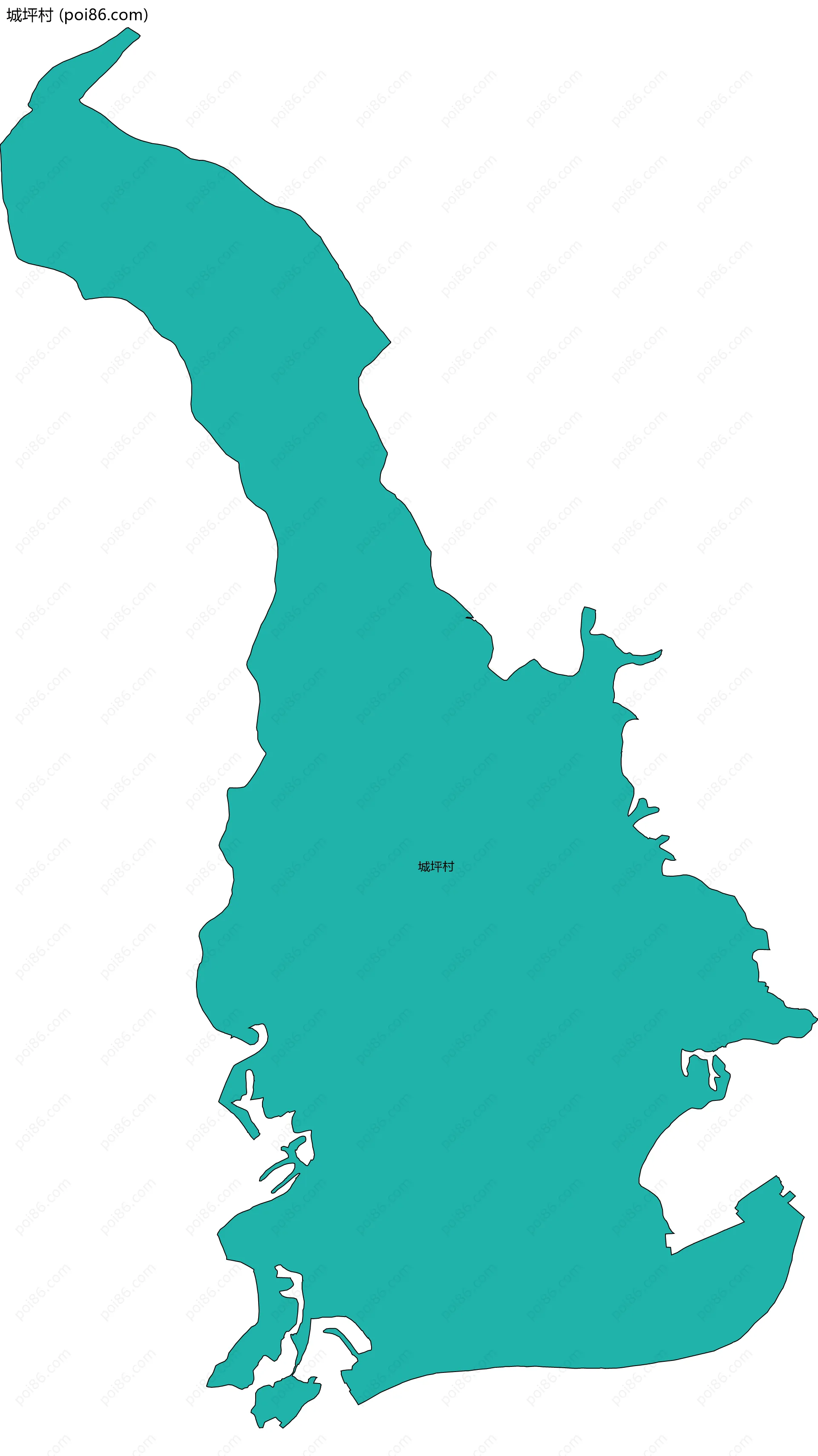 城坪村边界地图