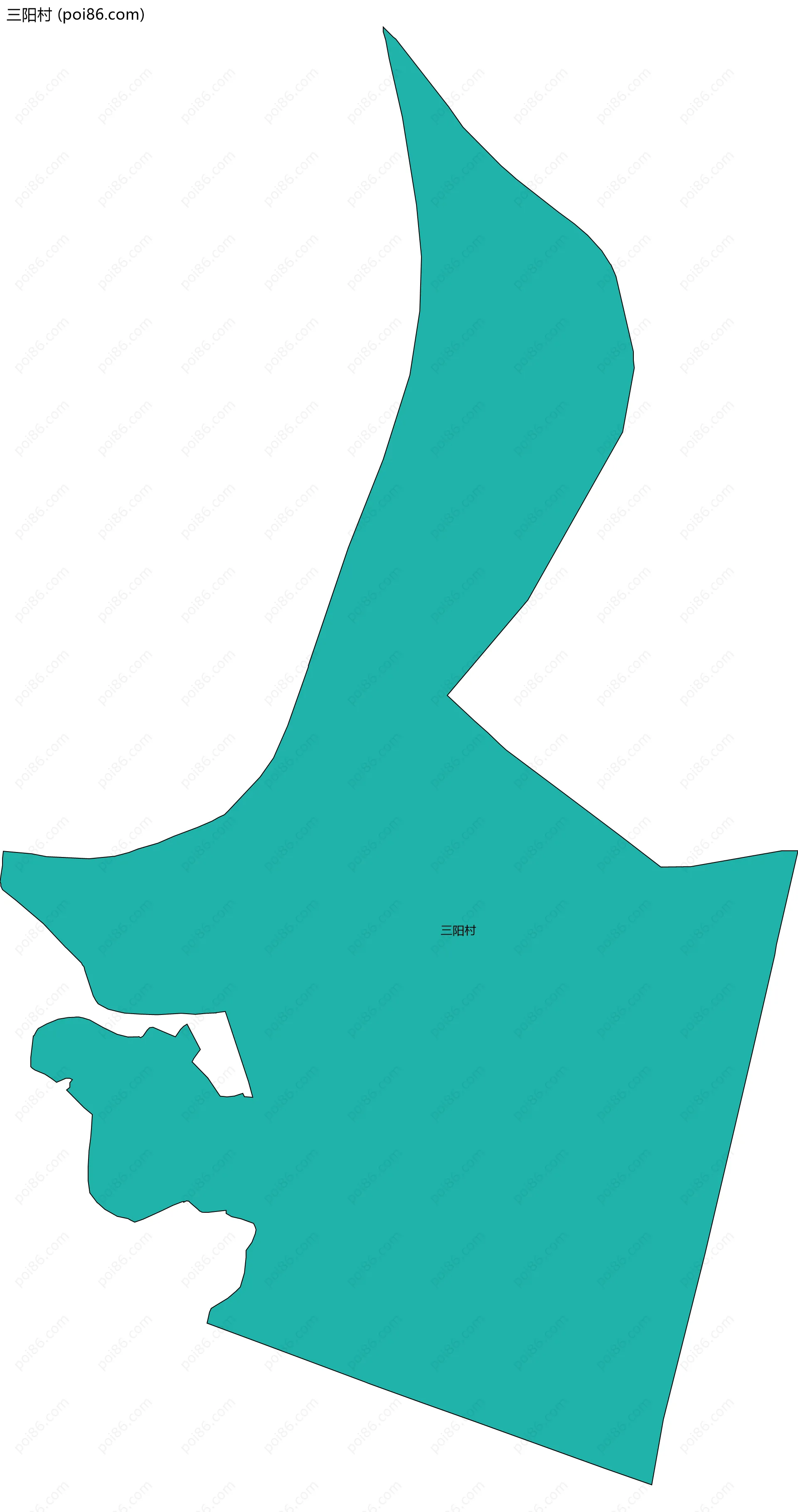 三阳村边界地图