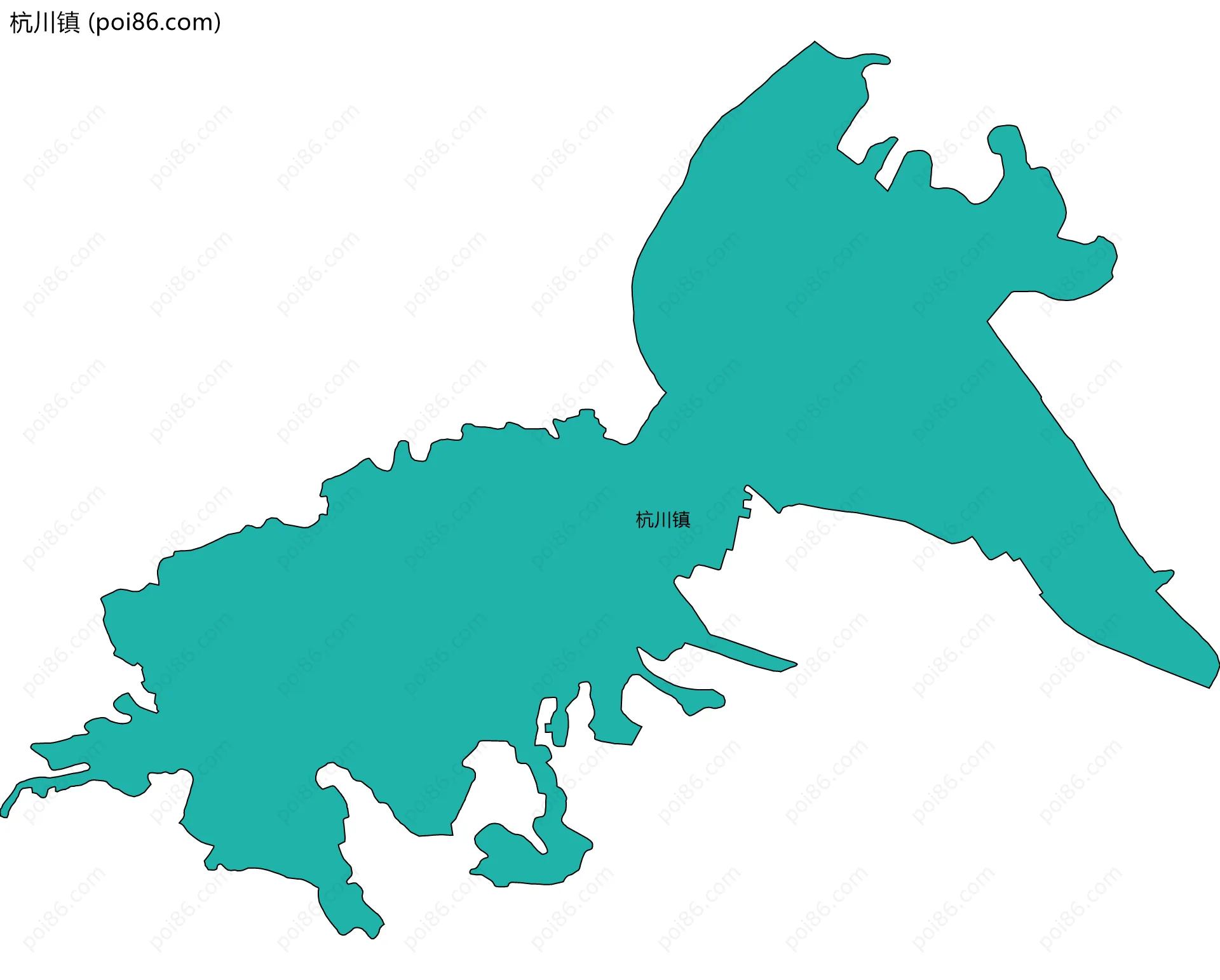 杭川镇边界地图