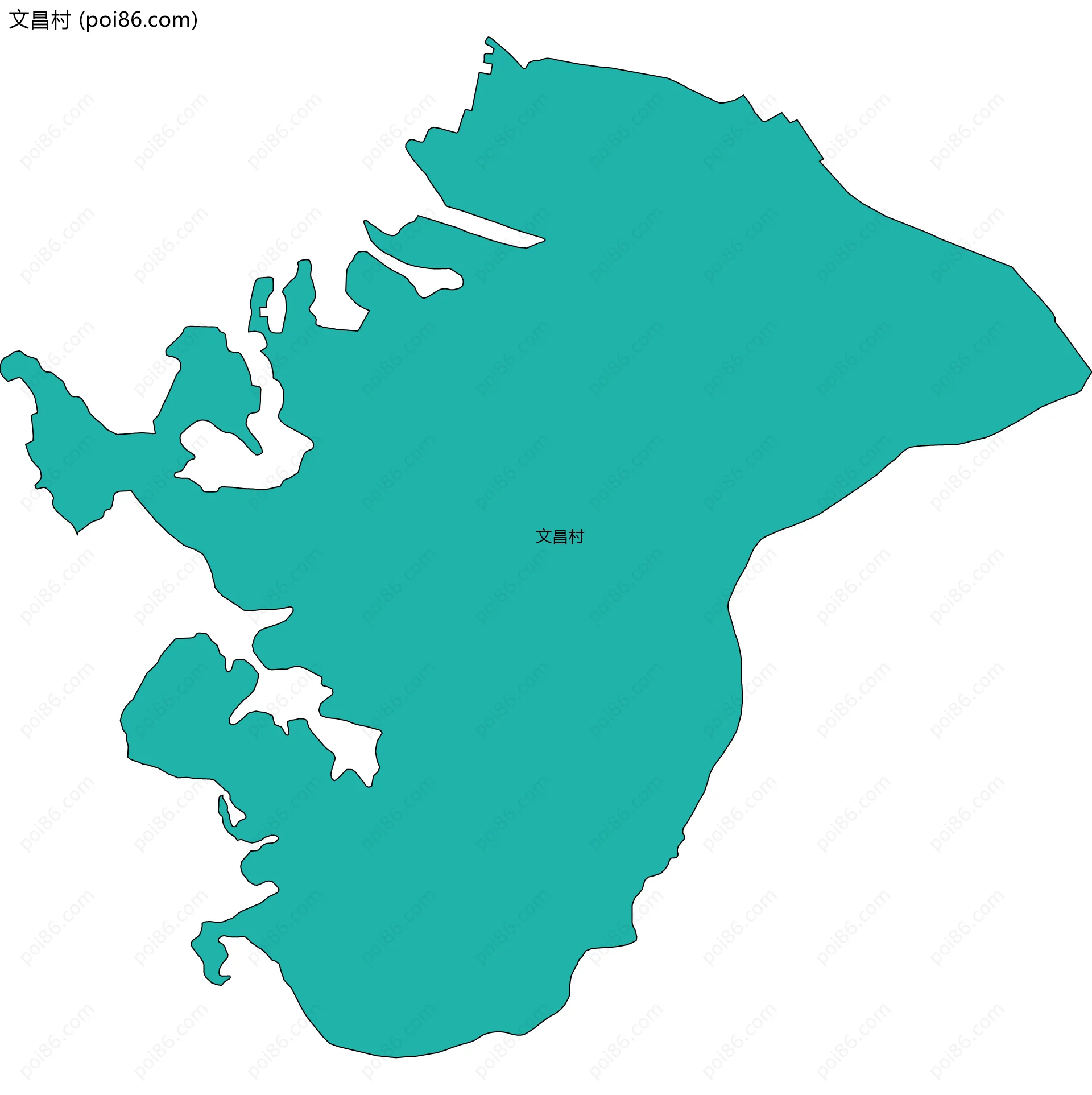 文昌村边界地图