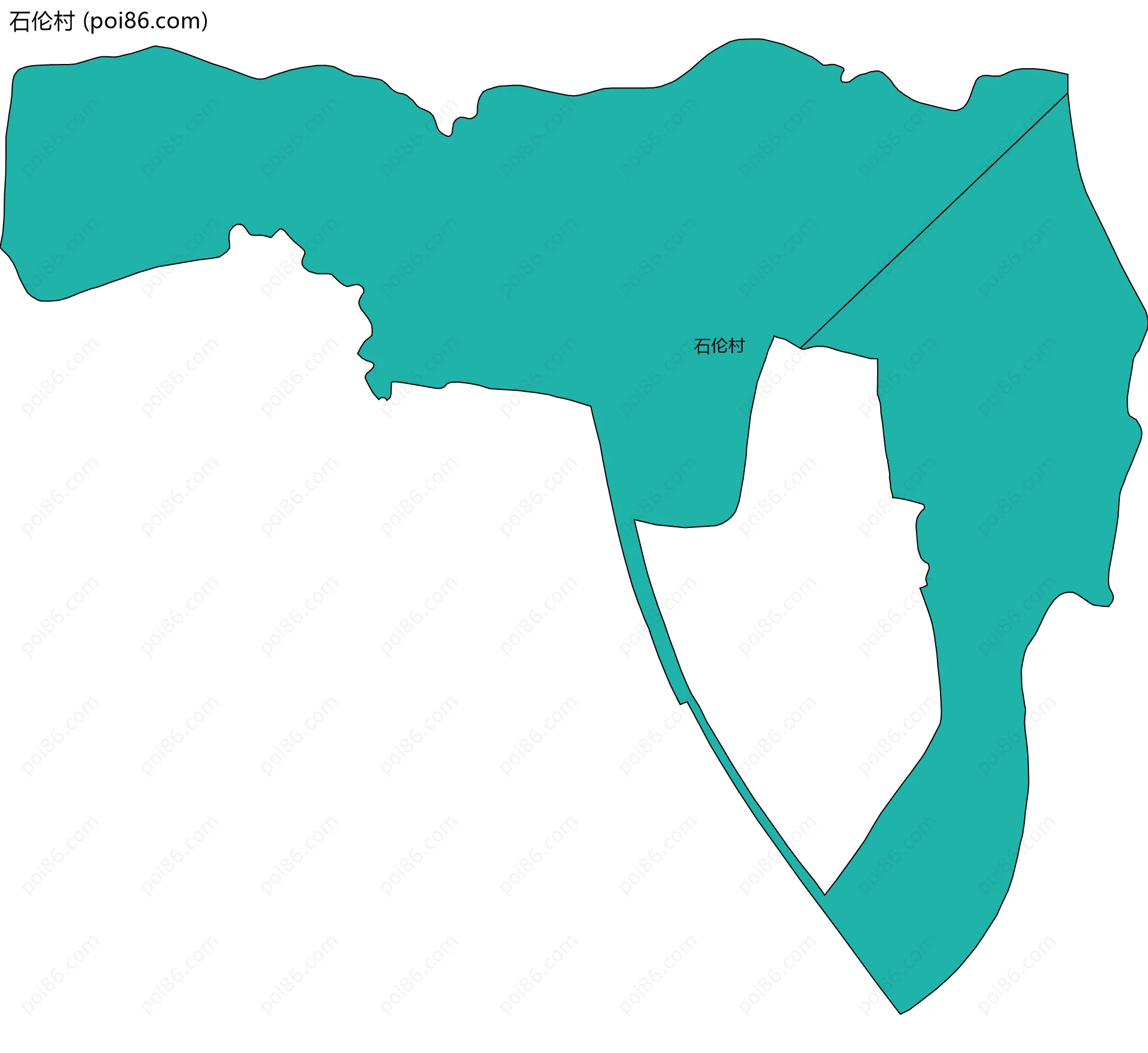 石伦村边界地图
