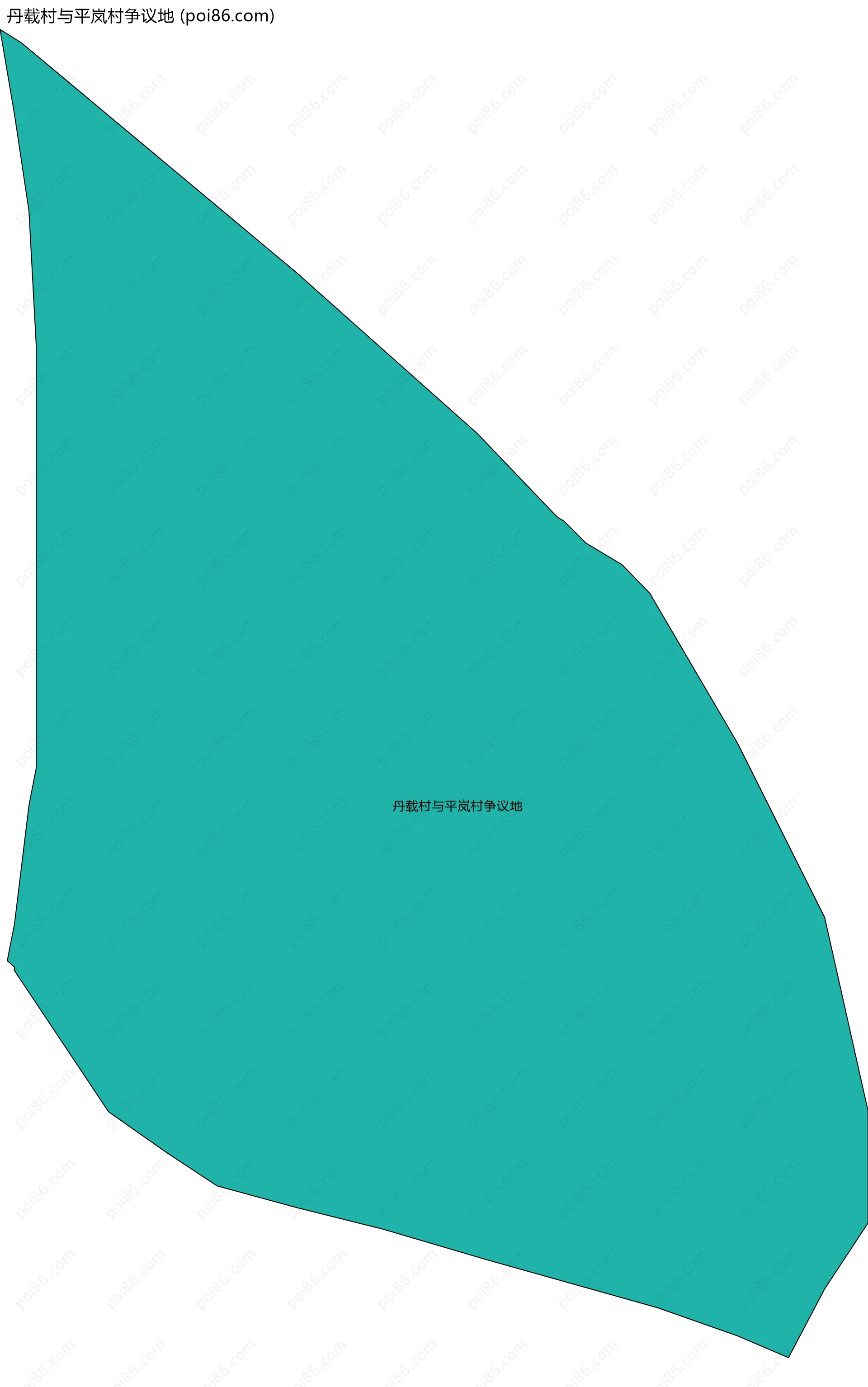 丹载村与平岚村争议地边界地图