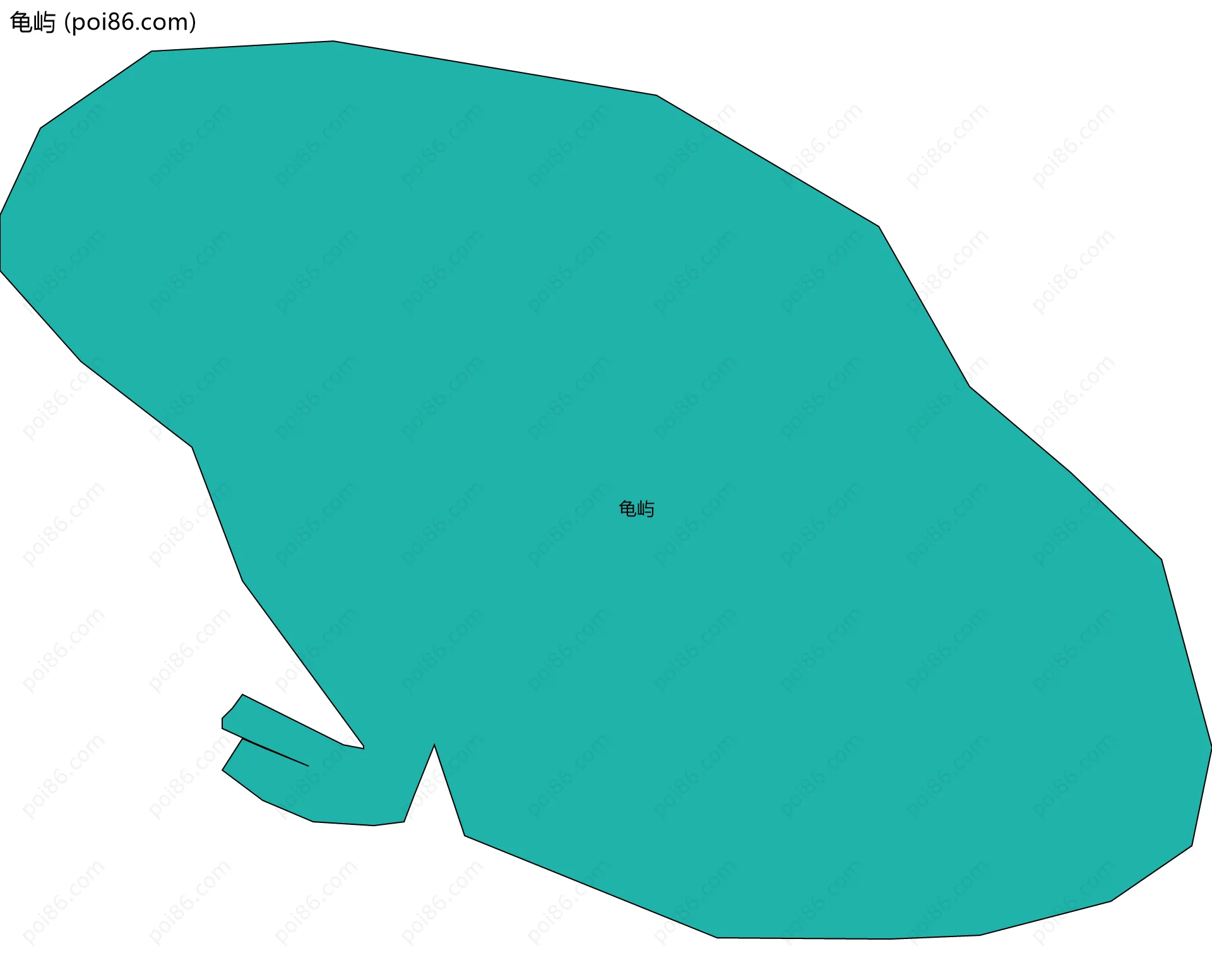 龟屿边界地图