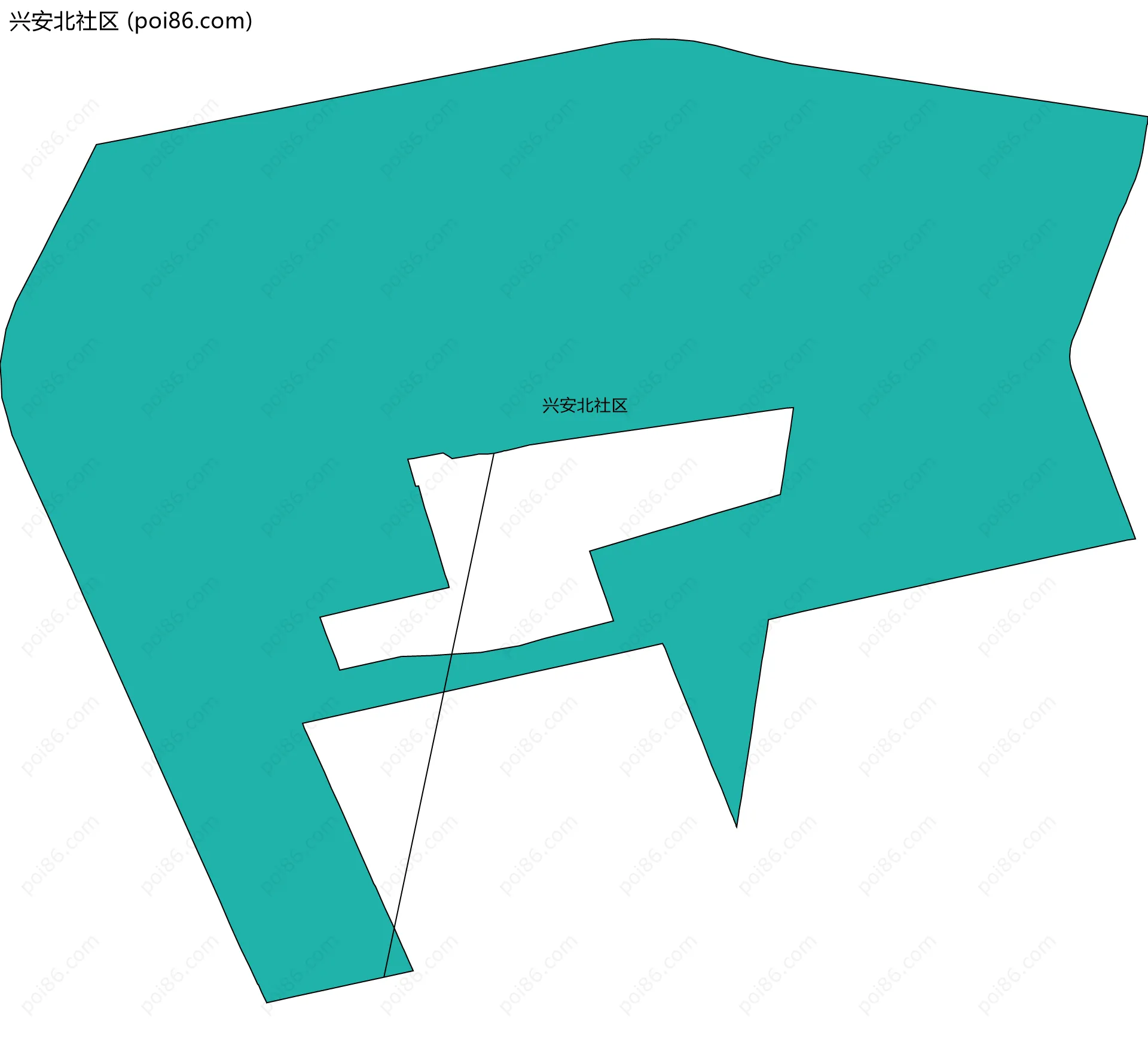 兴安北社区边界地图