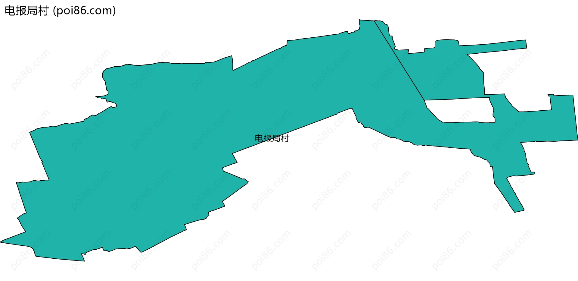 电报局村边界地图
