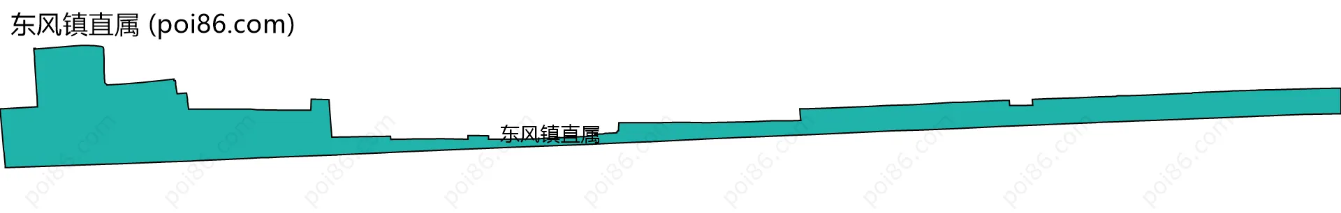 东风镇直属边界地图