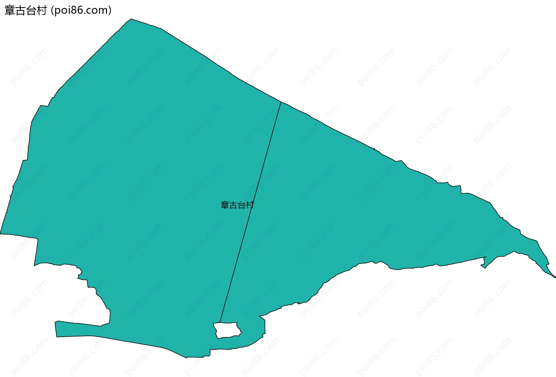 章古台村边界地图