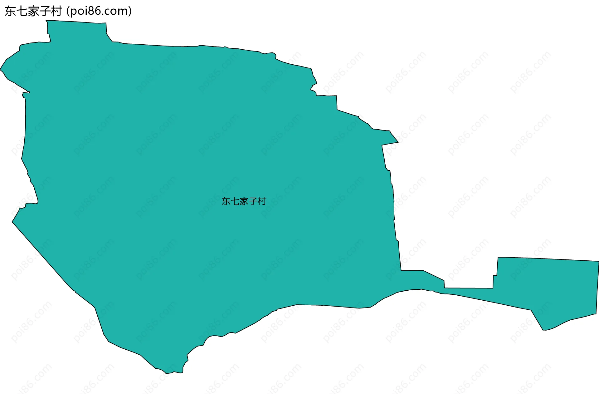 东七家子村边界地图