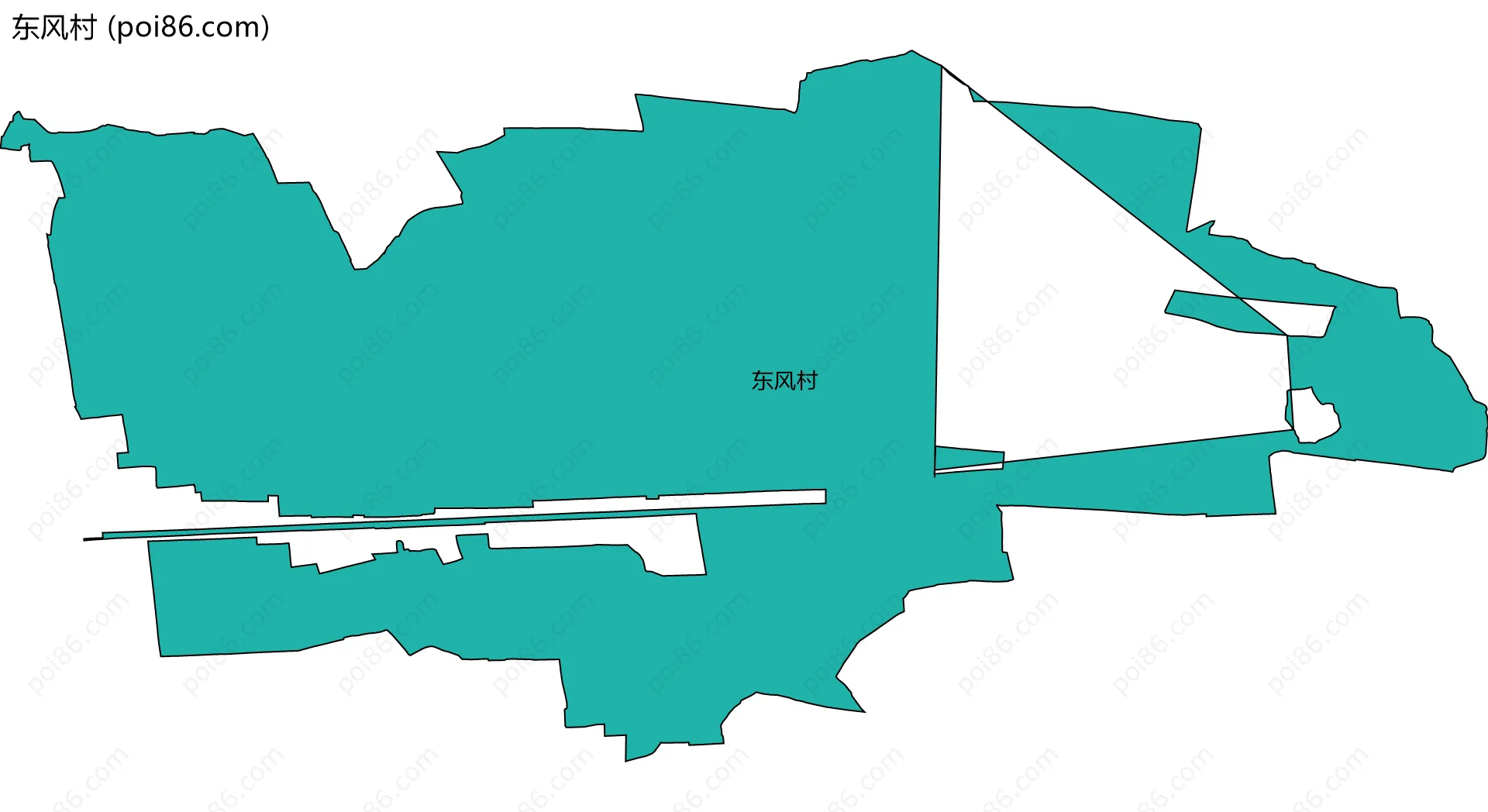 东风村边界地图