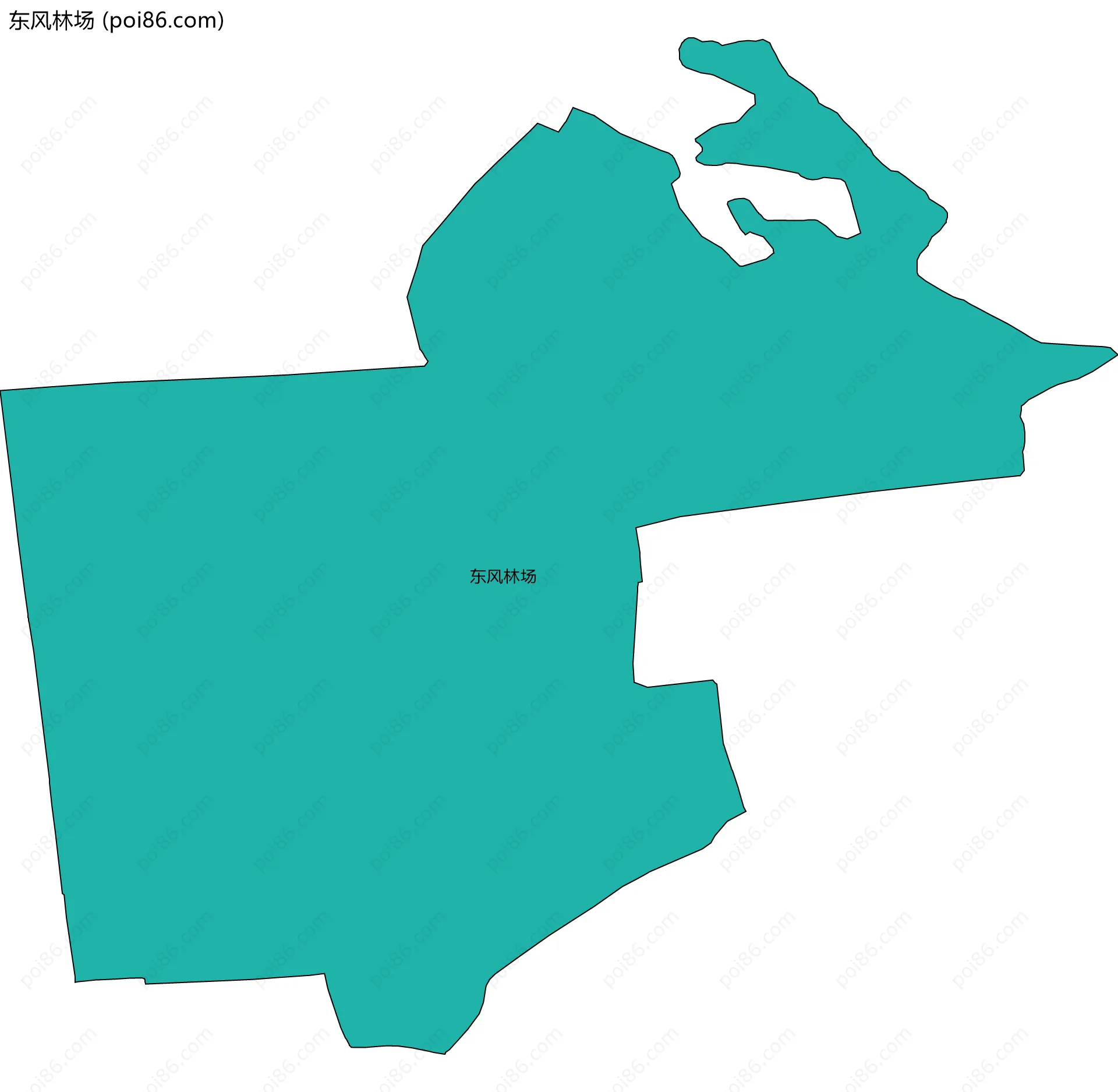 东风林场边界地图