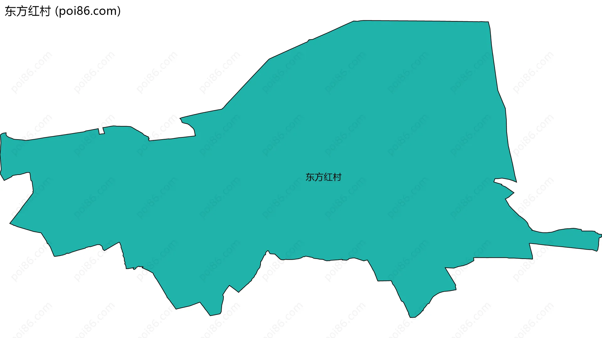 东方红村边界地图