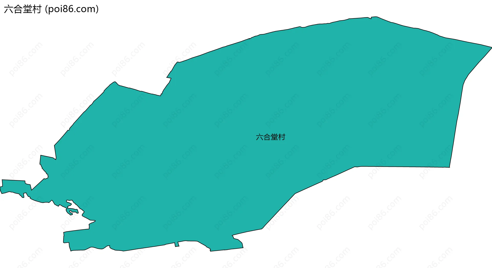 六合堂村边界地图