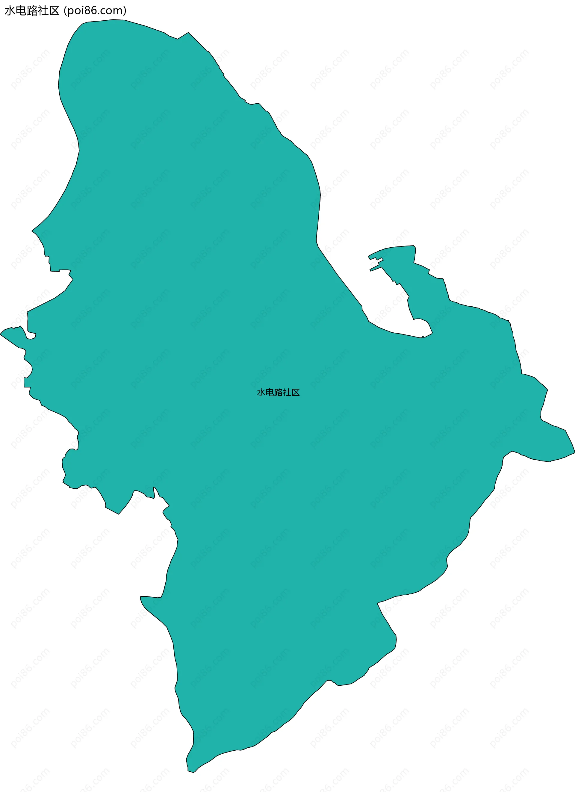水电路社区边界地图