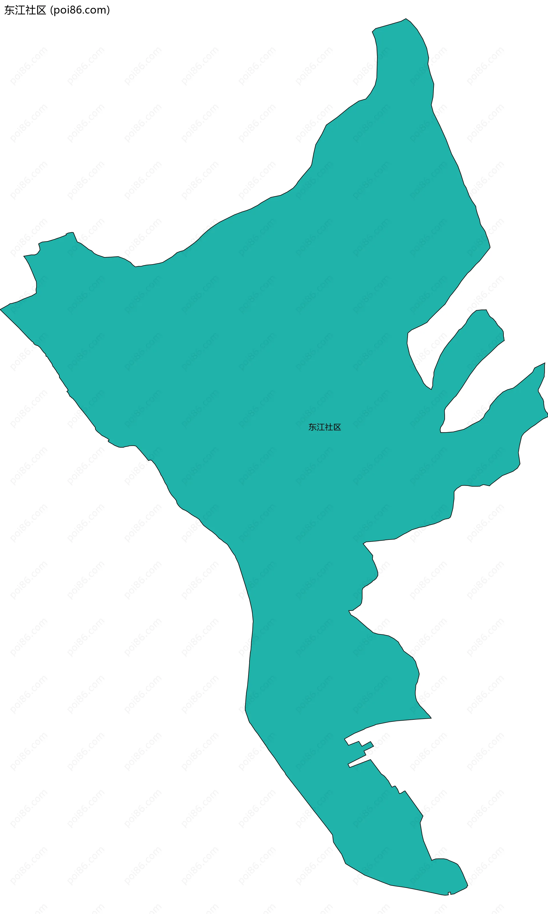 东江社区边界地图