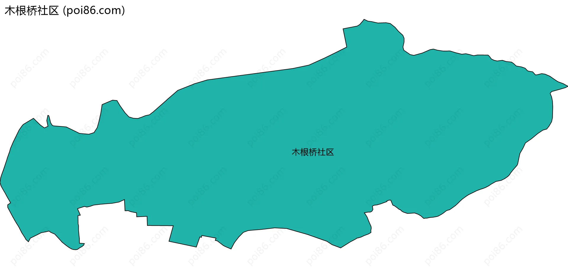 木根桥社区边界地图
