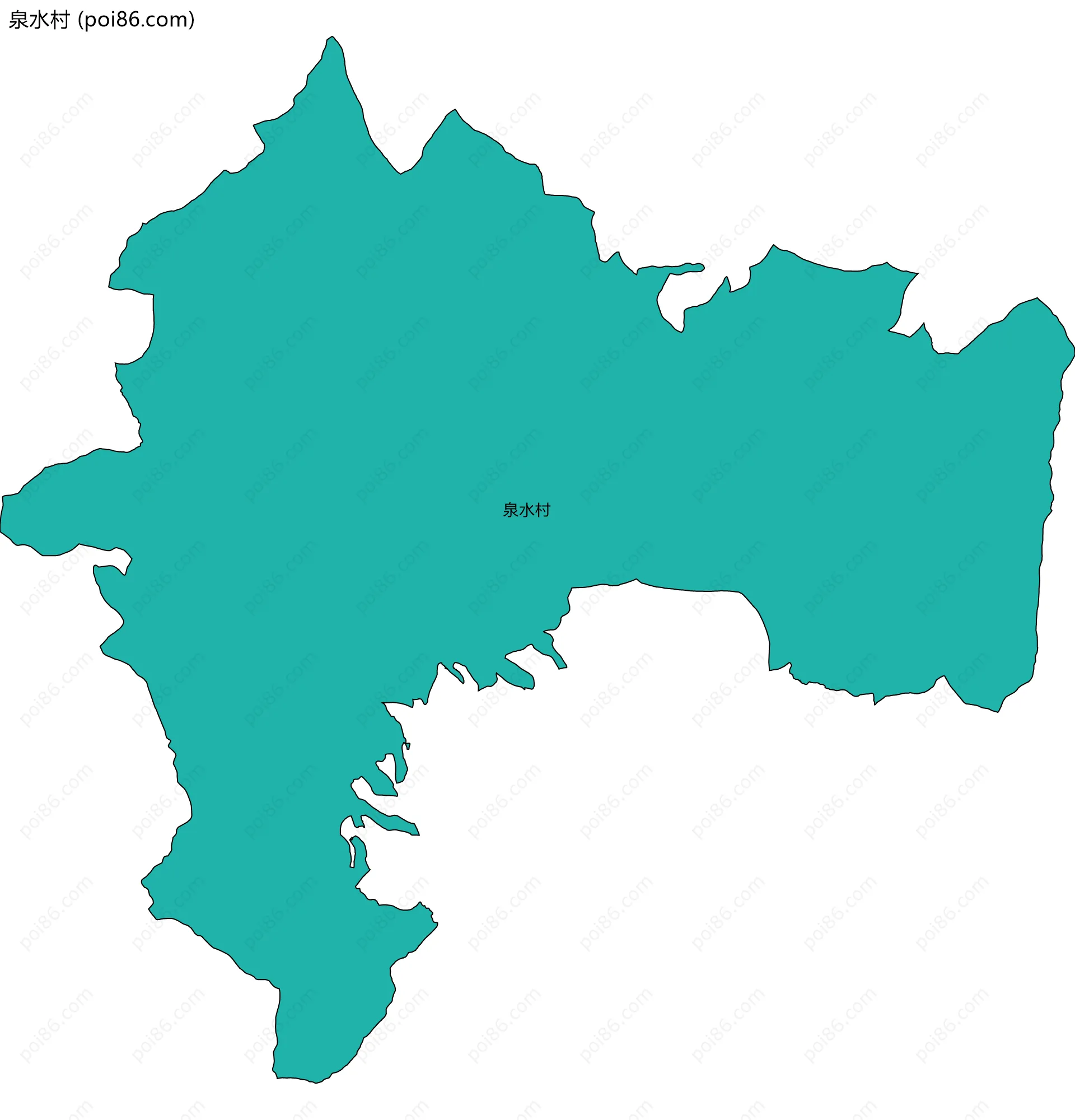 泉水村边界地图