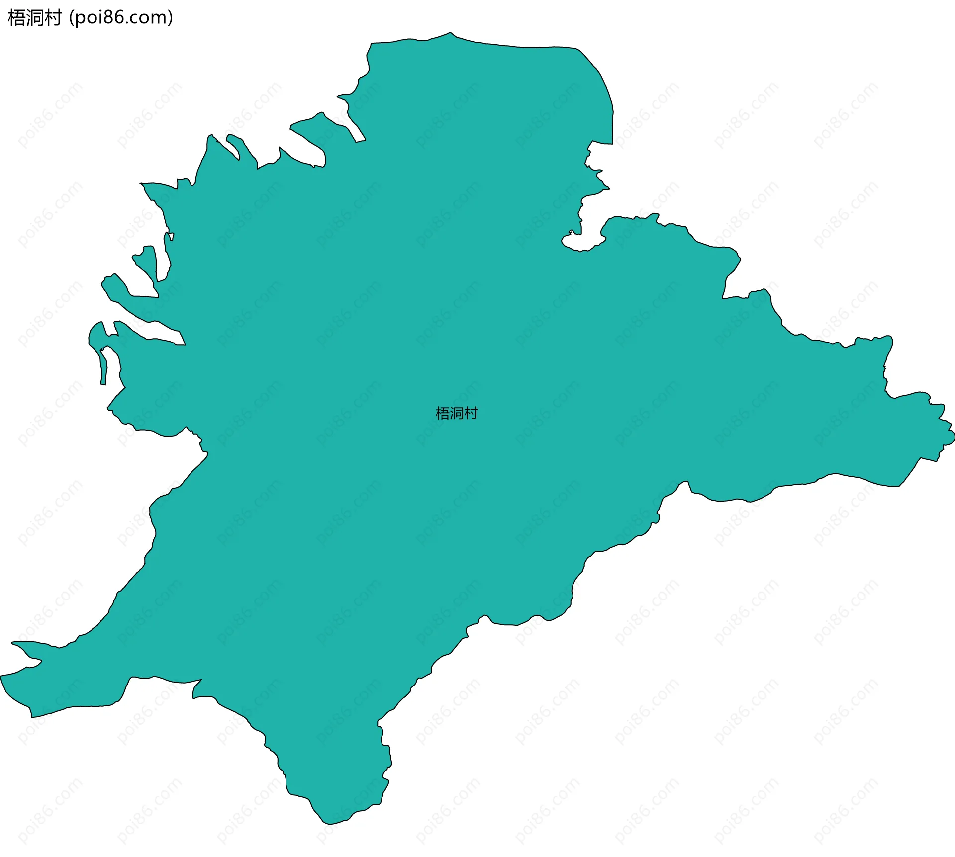 梧洞村边界地图