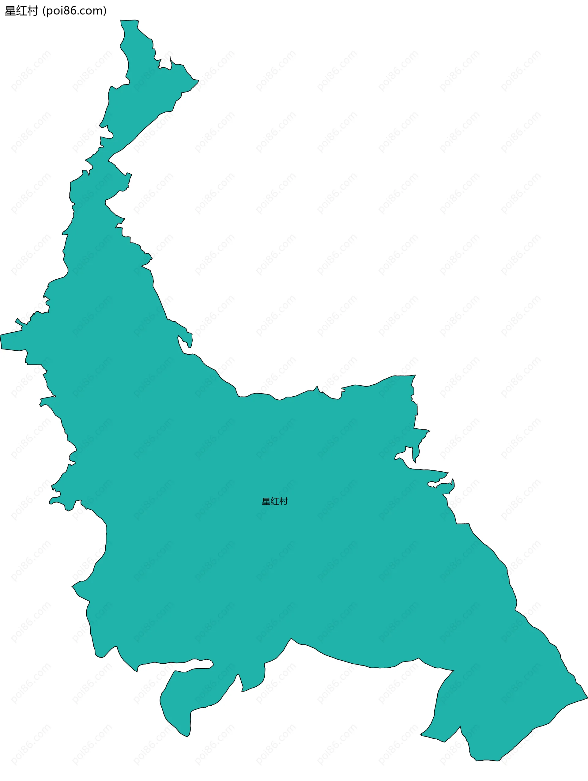 星红村边界地图