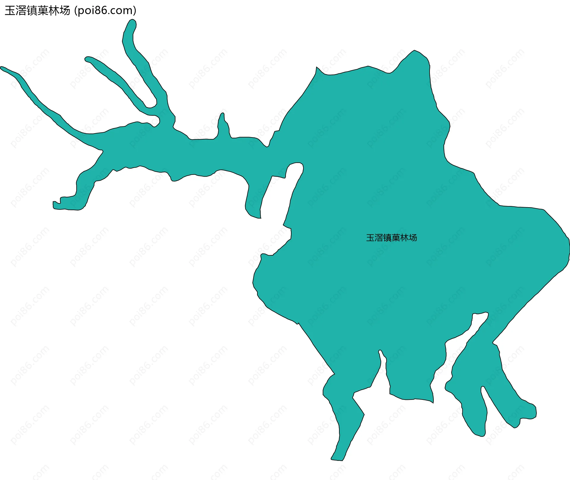 玉滘镇菓林场边界地图