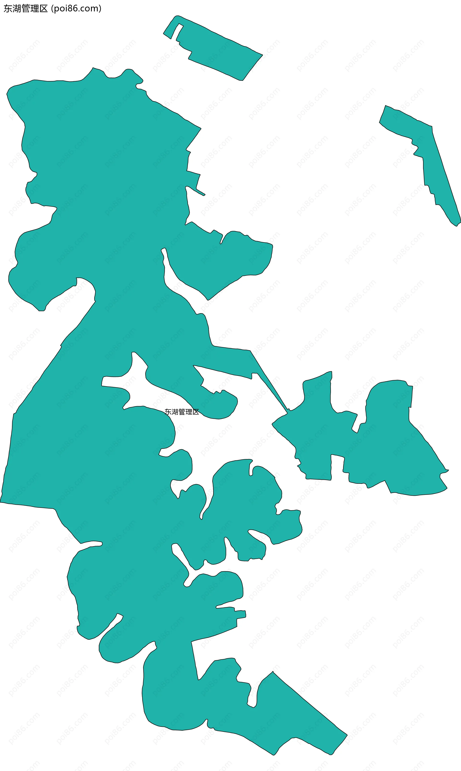 东湖管理区边界地图