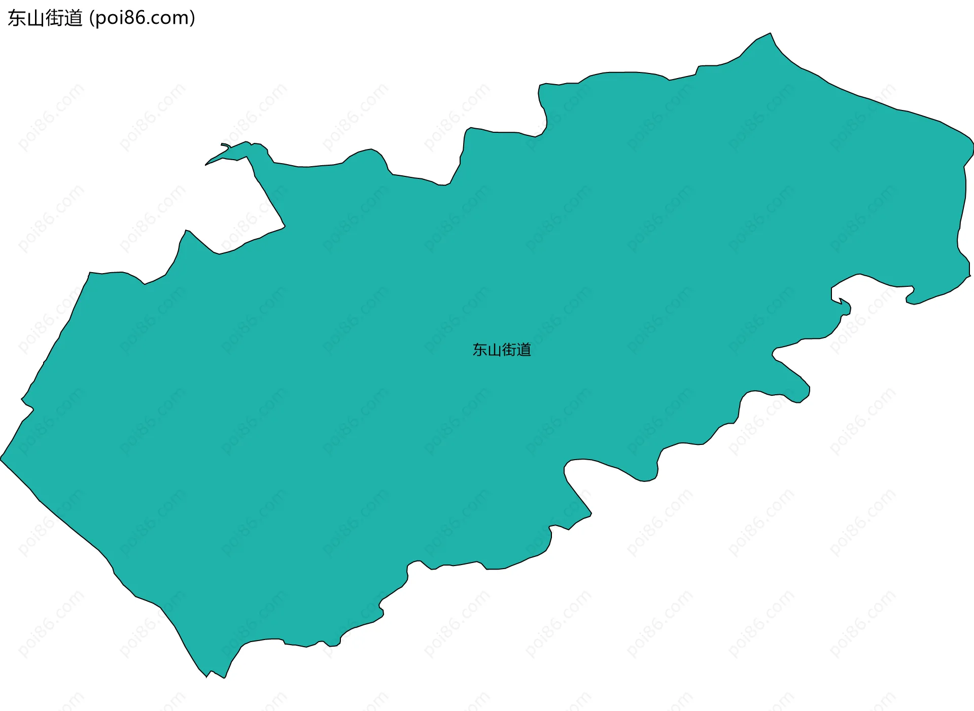 东山街道边界地图
