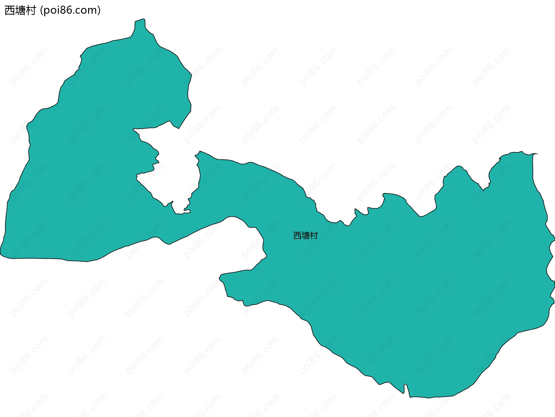 西塘村边界地图