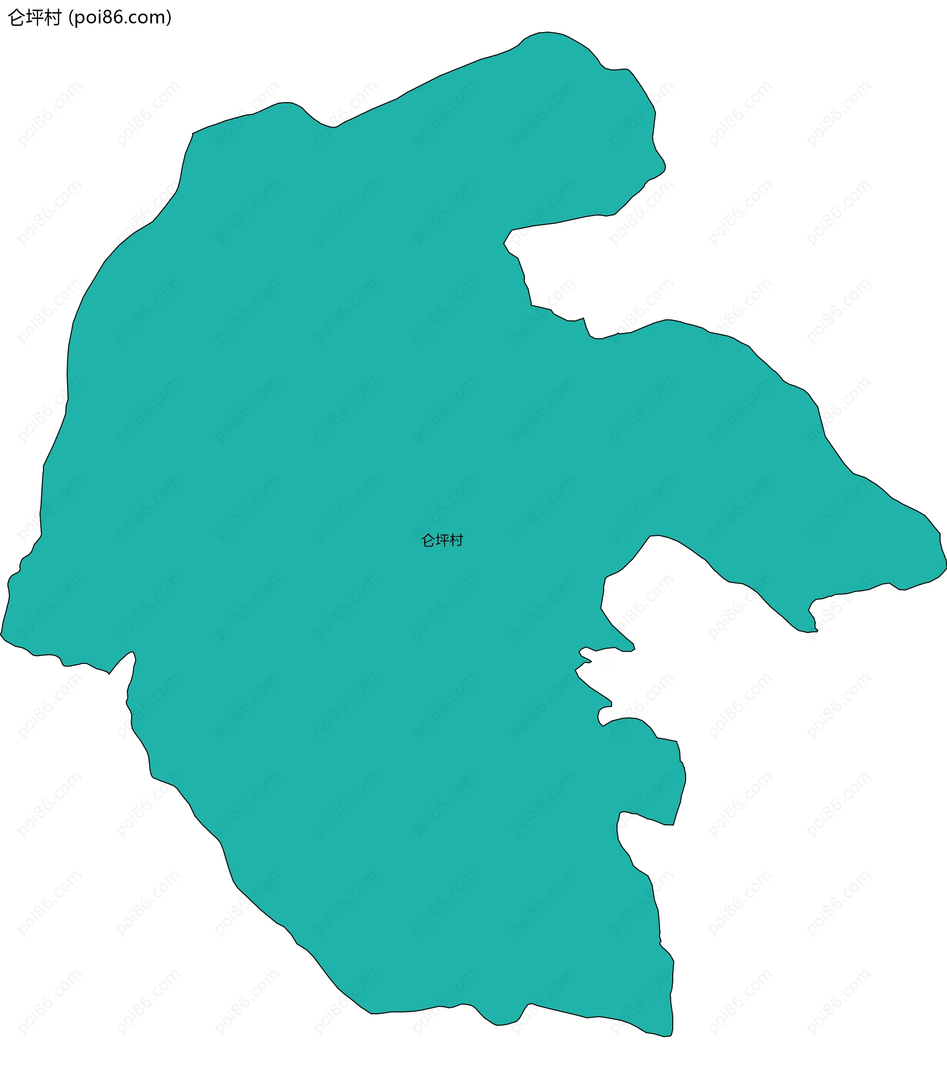 仑坪村边界地图