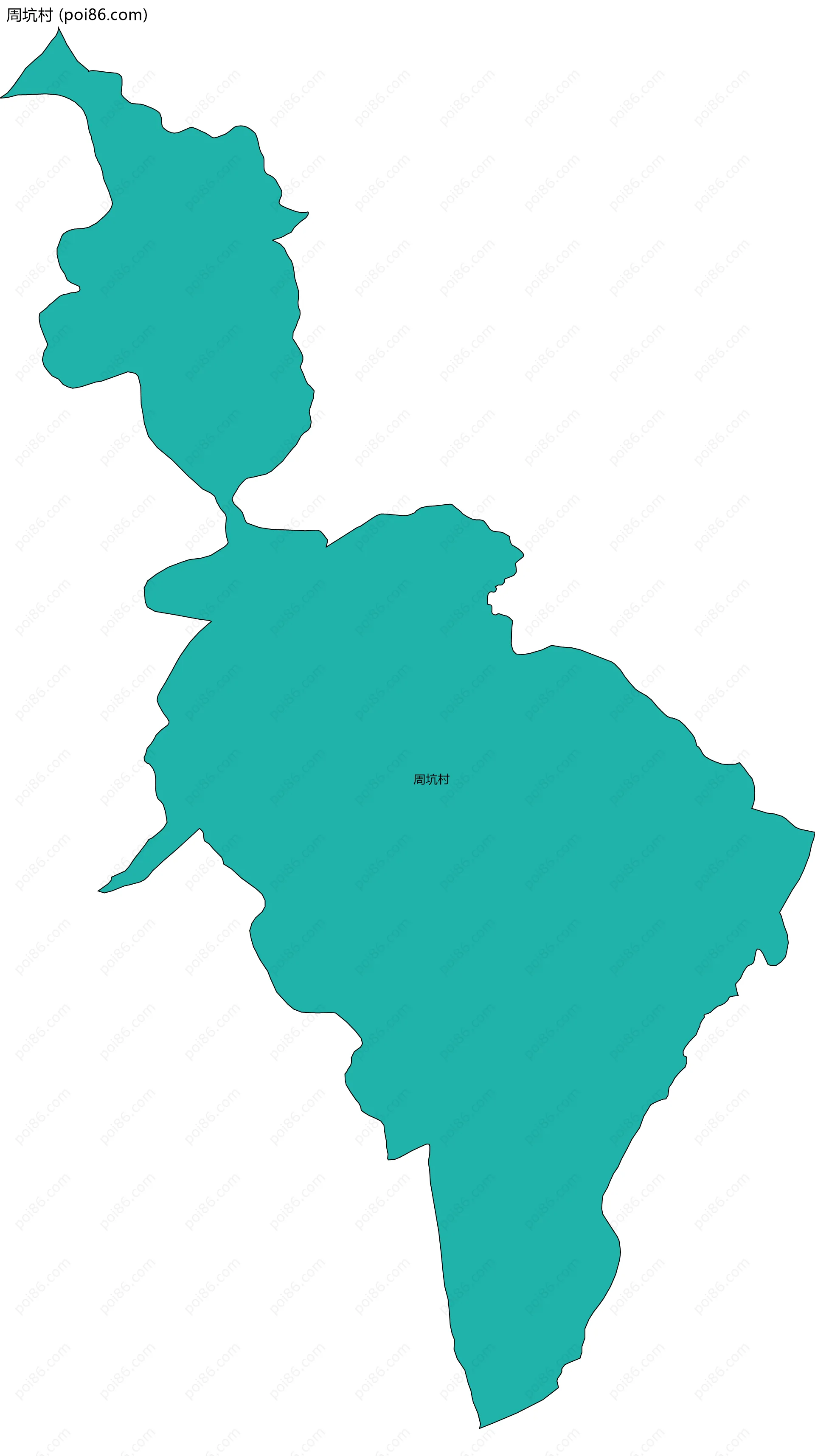 周坑村边界地图