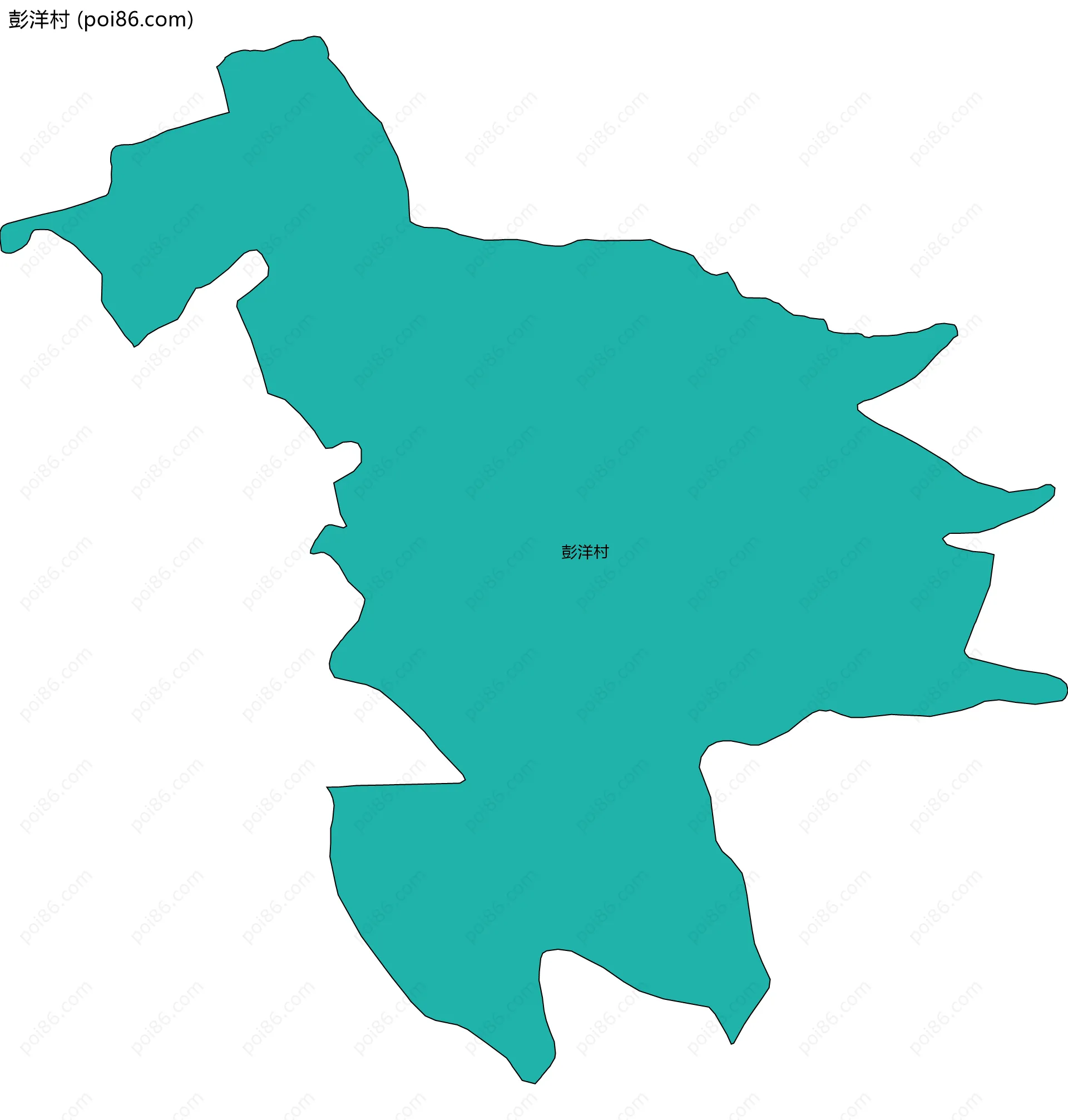 彭洋村边界地图