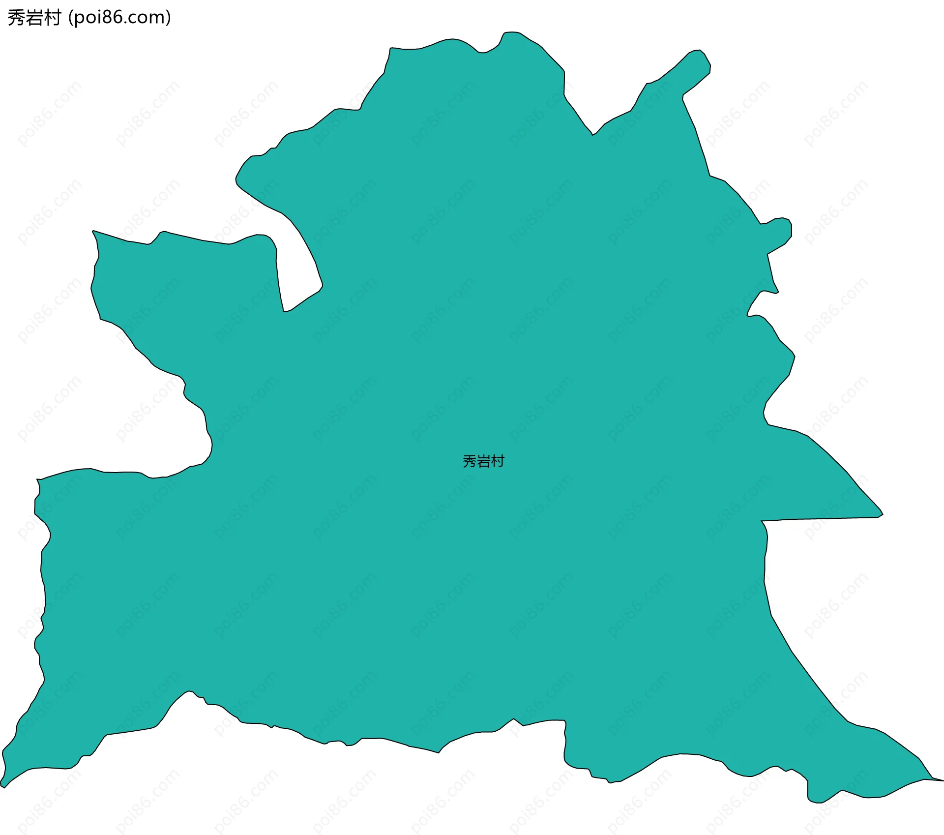 秀岩村边界地图